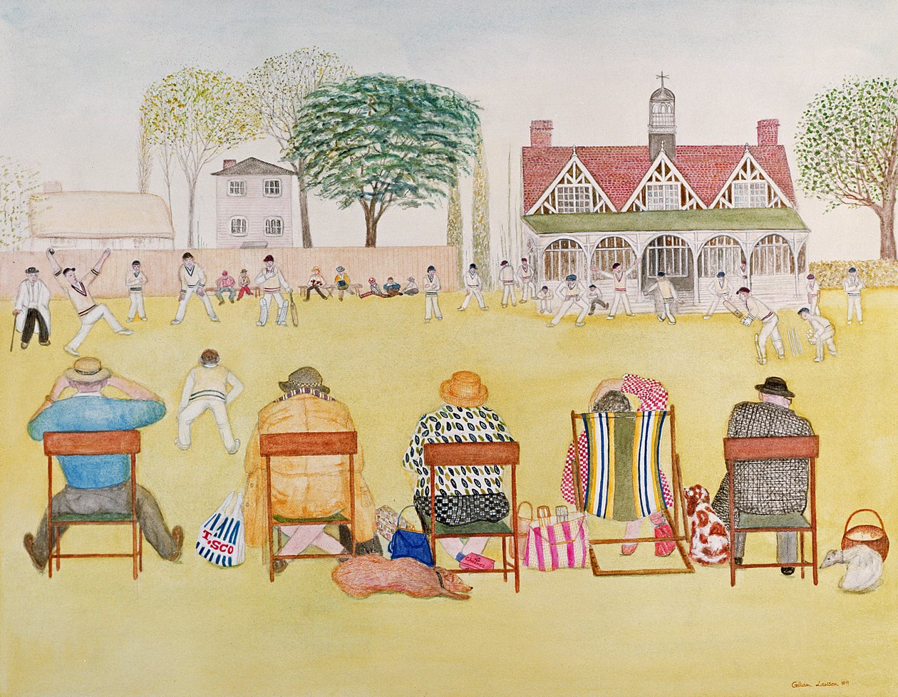 Kriketový zápas, 1989 od Gillian Lawson