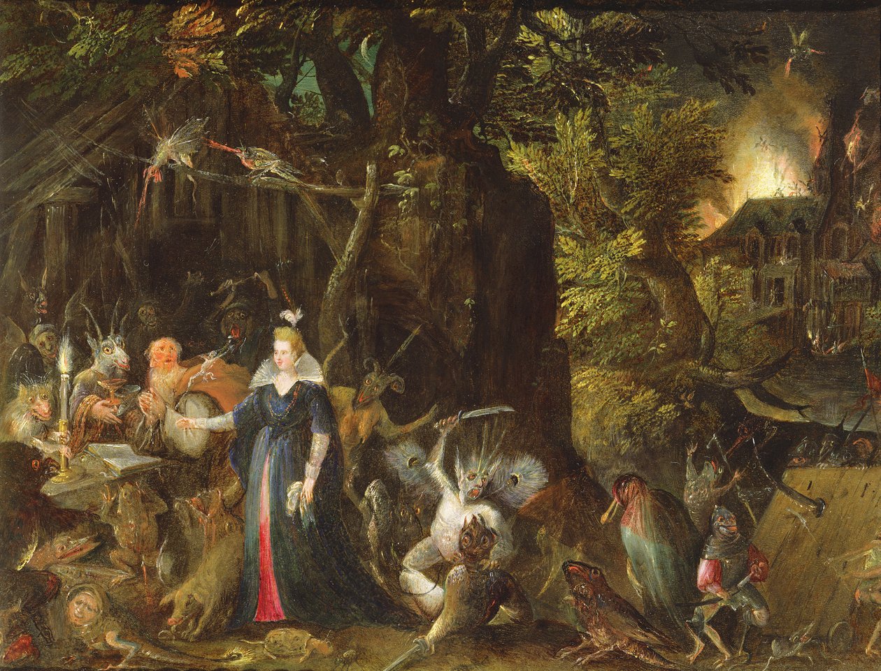 Pokušení svatého Antonína od Gillis van III Coninxloo