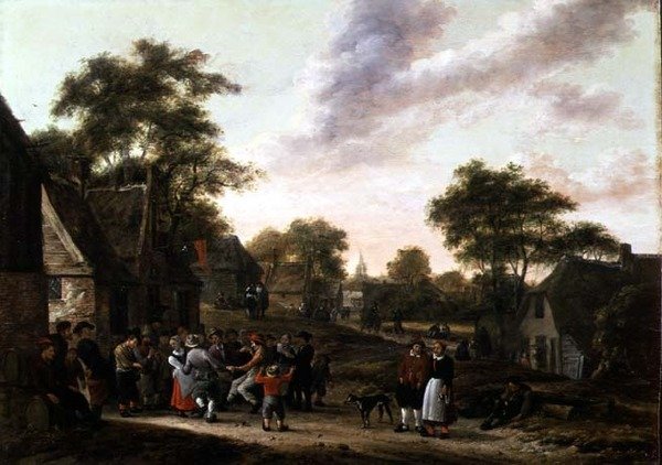 Rolníci při tanci od Gillis Rombouts