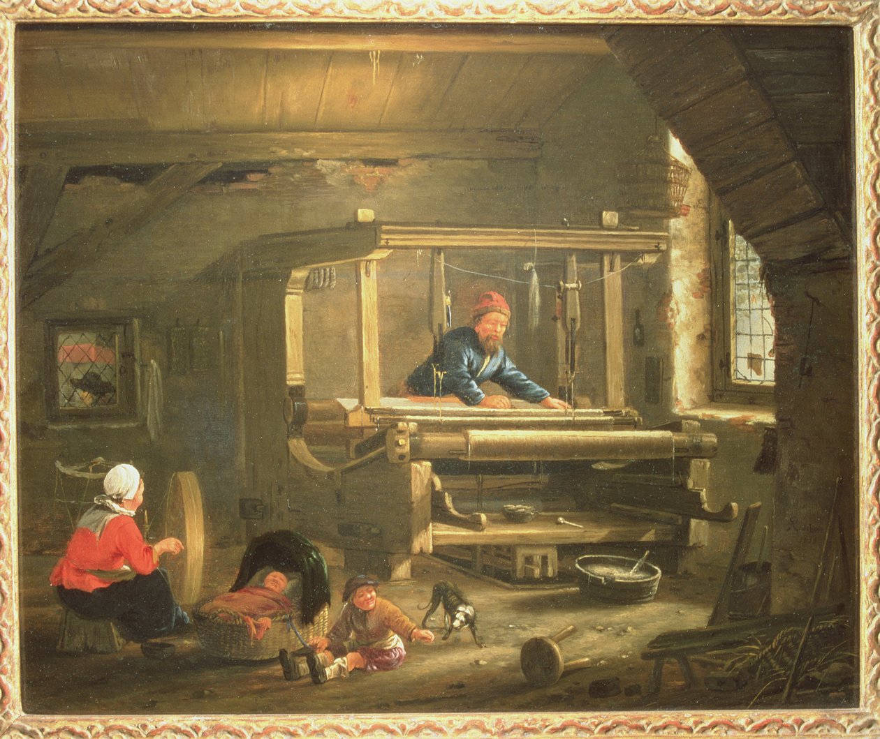 Dílna tkalce od Gillis Rombouts