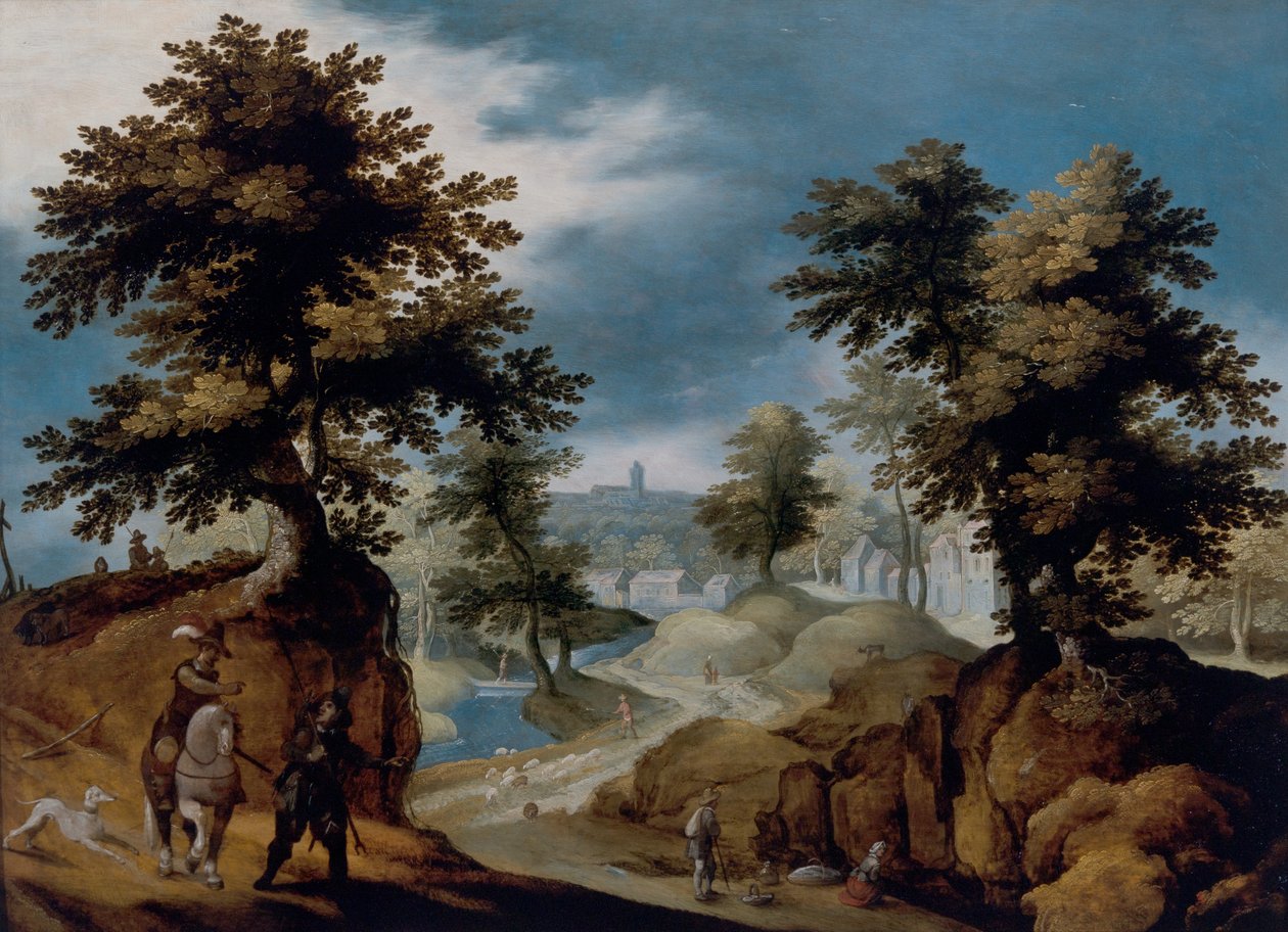 Krajina S Postavami od Gillis van III Coninxloo