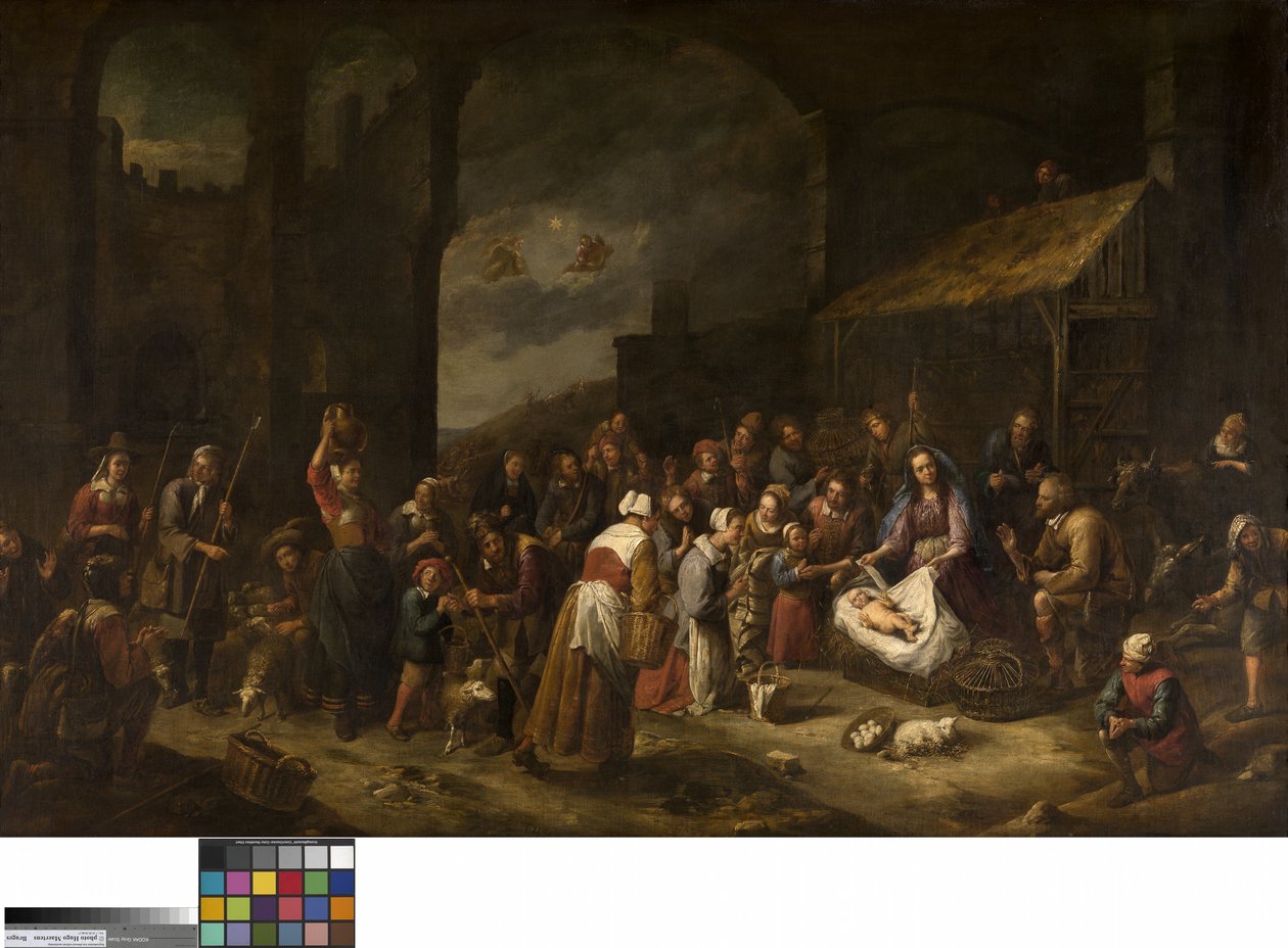 Klanění pastýřů (olej na plátně) od Gillis van Tilborgh