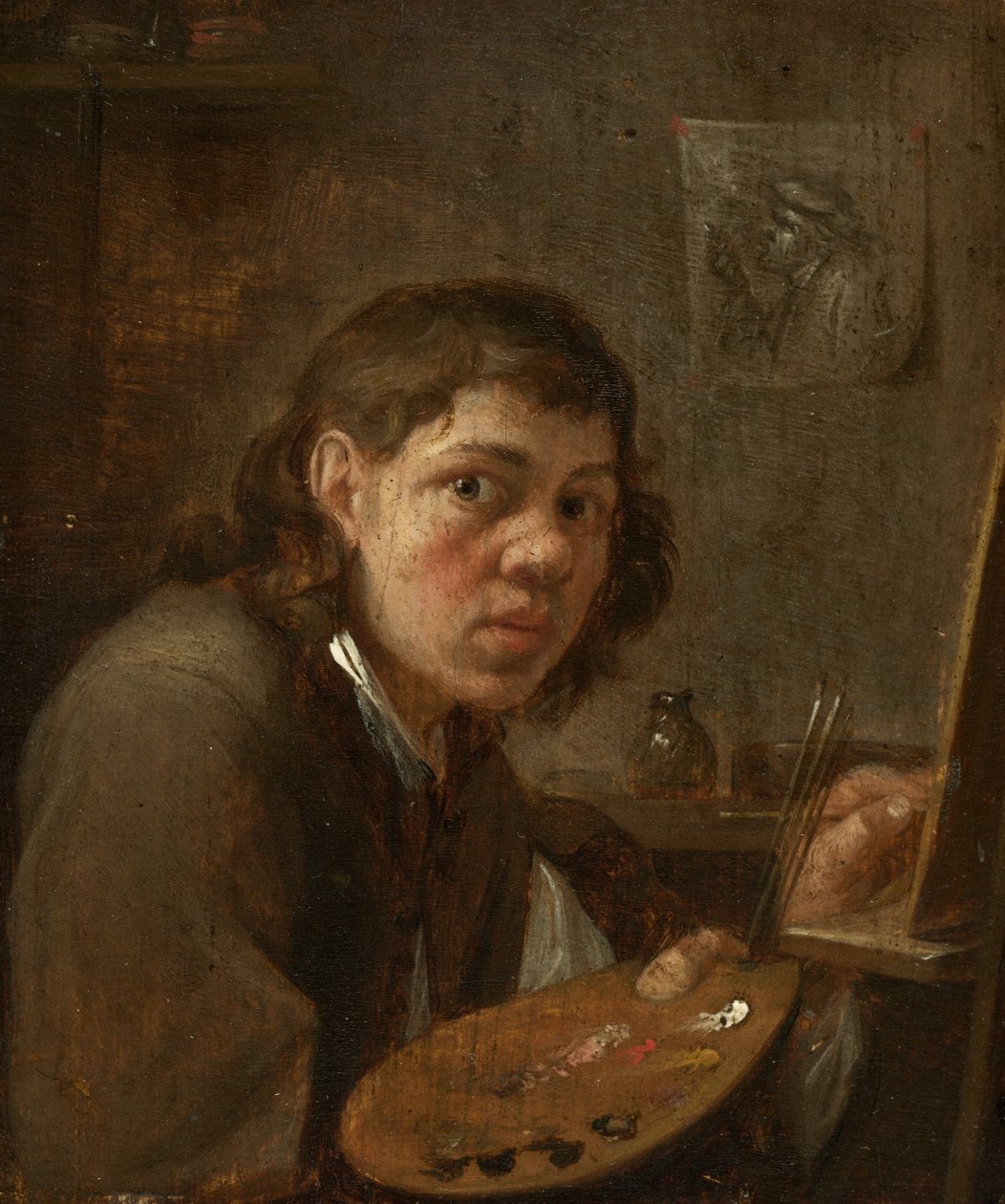 Autoportrét ve studiu od Gillis van Tilborgh the younger