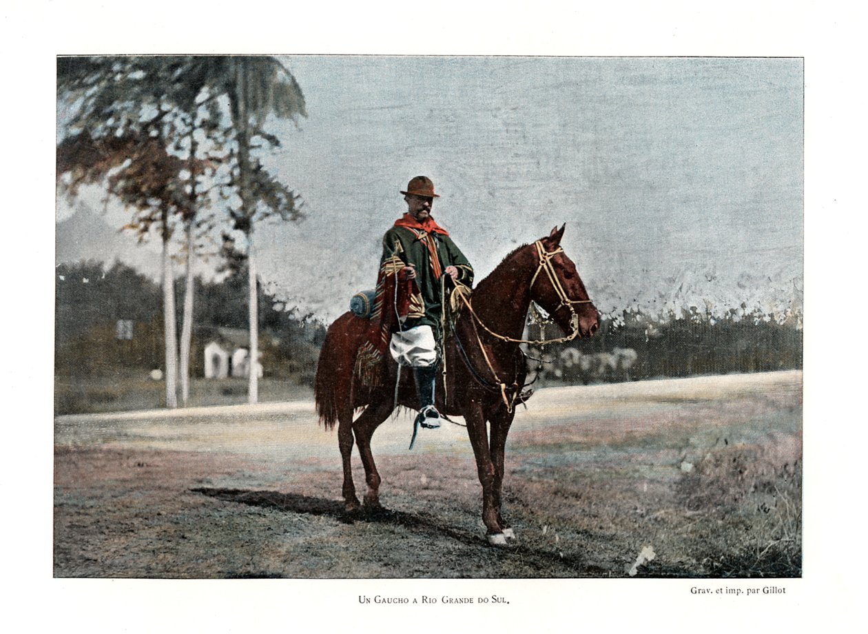 Pastýř dobytka, Rio Grande do Sul, Brazílie, 19. století od Gillot