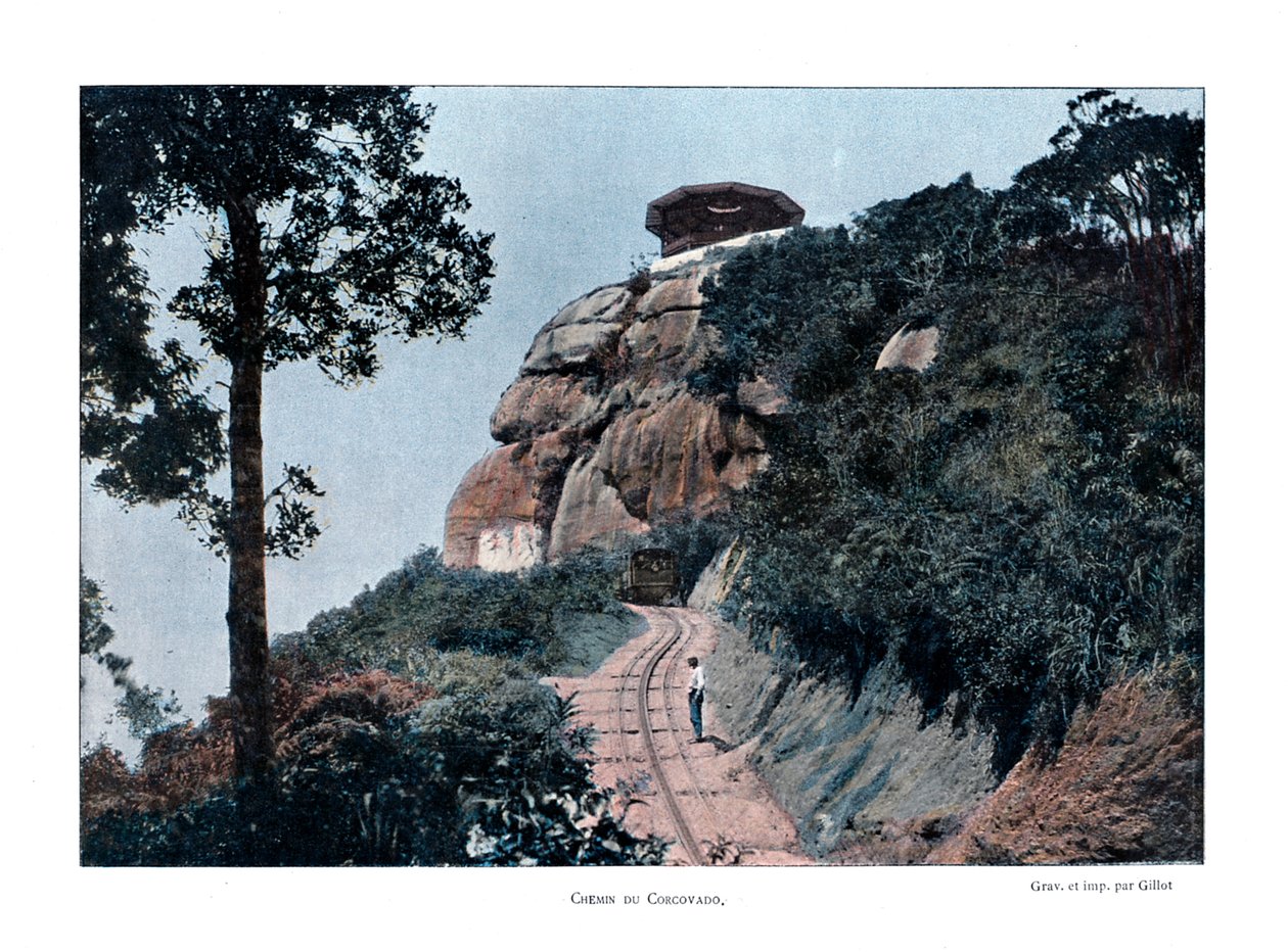 Corcovado Rack Railway, Rio de Janeiro, Brazílie, 19. století od Gillot