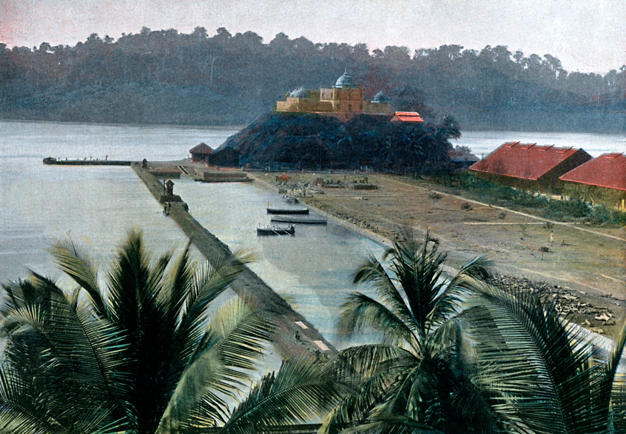 Port Blair, hlavní město Andamanských a Nicobarských ostrovů, Indický oceán, c1890 od Gillot