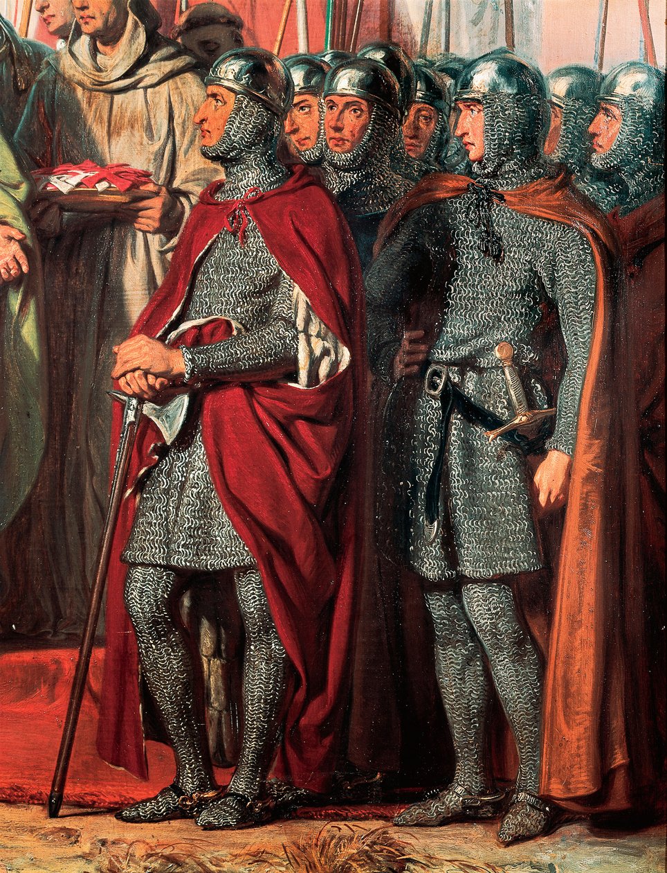 Třetí křížová výprava (1189-1192): Setkání a podání ruky mezi Filipem Augustem (Filipem II. Francouzským) a Filipem II. od Gillot Saint Evre