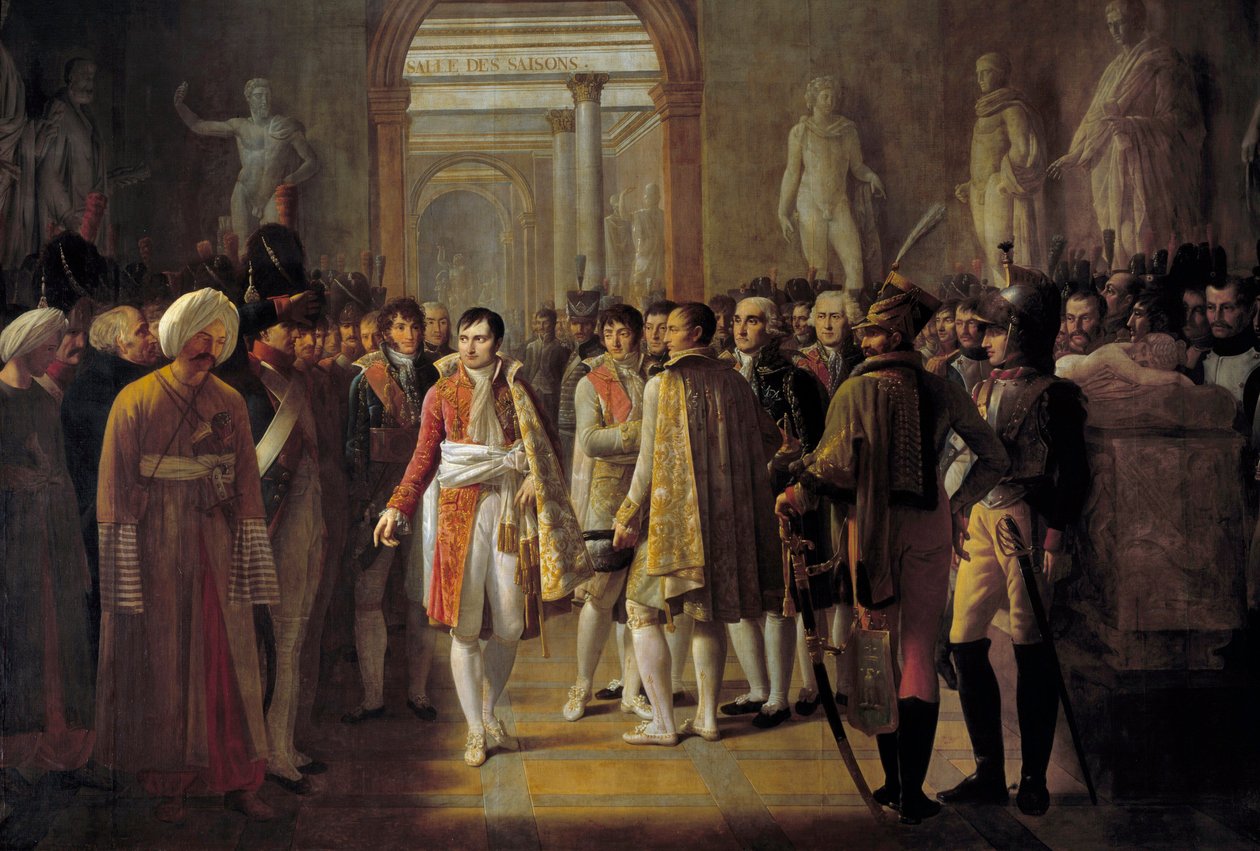 Císař Napoleon I. (1769-1821) přijímá zástupce Armee po své korunovaci 8. prosince od Gioacchino Giuseppe Serangeli