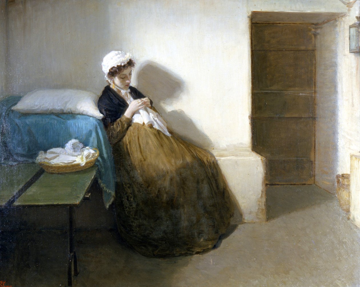 Neapolská republika 1799 (Parthenopská republika): “” Luisa Sanfelice ve vězení”” Obraz Gioacchino Toma (1836-1893) 1874 Rozměr 63 x 79 cm, Capodimonte Museum od Gioacchino Toma