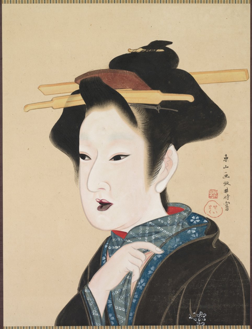 Portrét ženy, 19. století. od Gion Seitoku