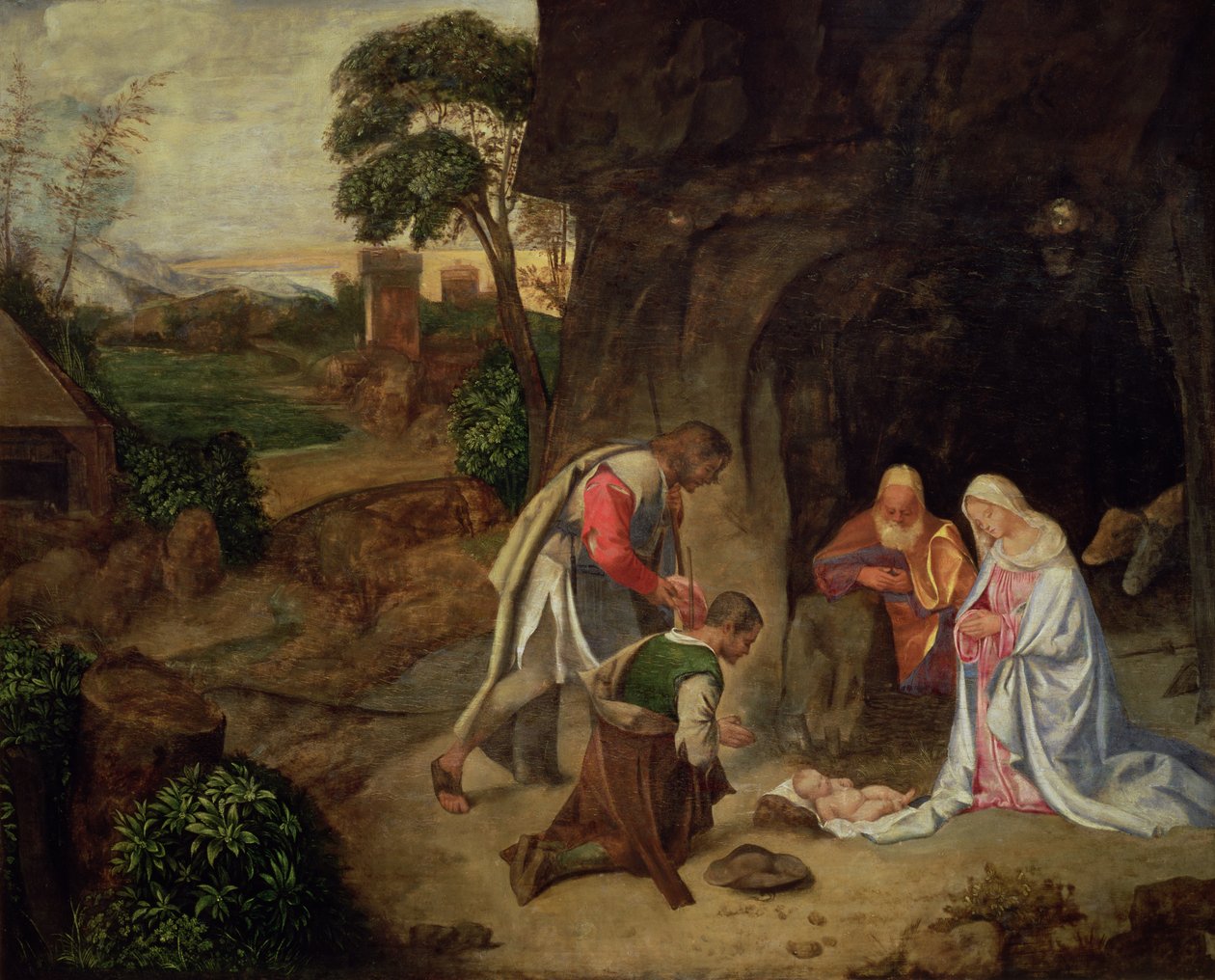 Klanění pastýřů, 1510 (panel) od Giorgio Giorgione