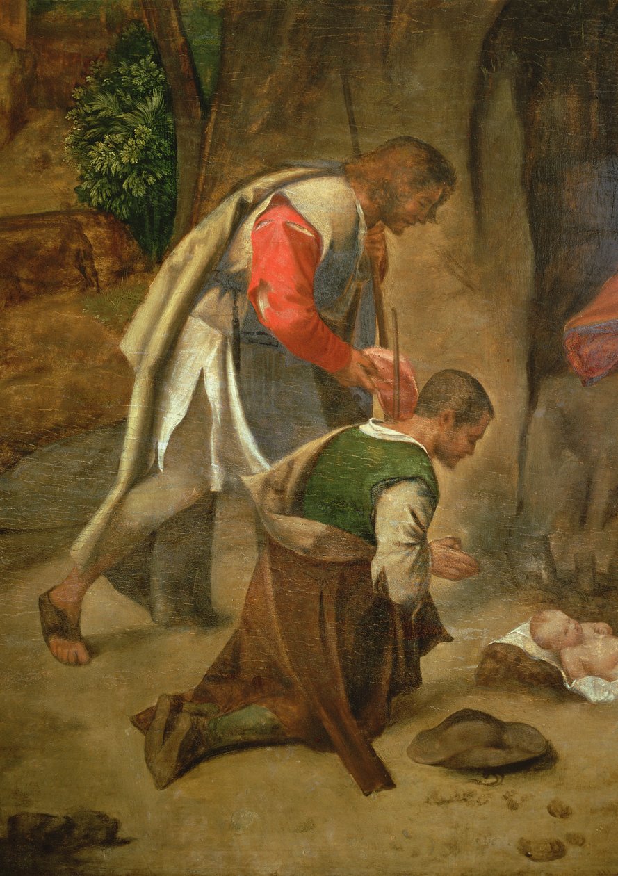 Klanění pastýřů, cca 1510 (panel) (detail 68685) od Giorgio Giorgione