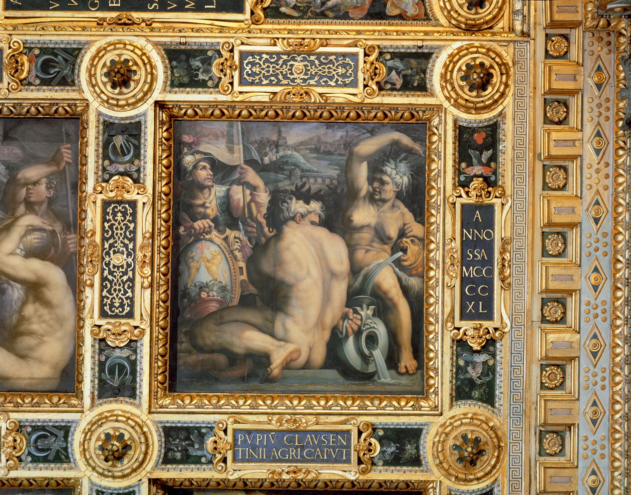Alegorie regionu Casentino ze stropu Salone dei Cinquecento, 1565 (panel) od Giorgio Vasari