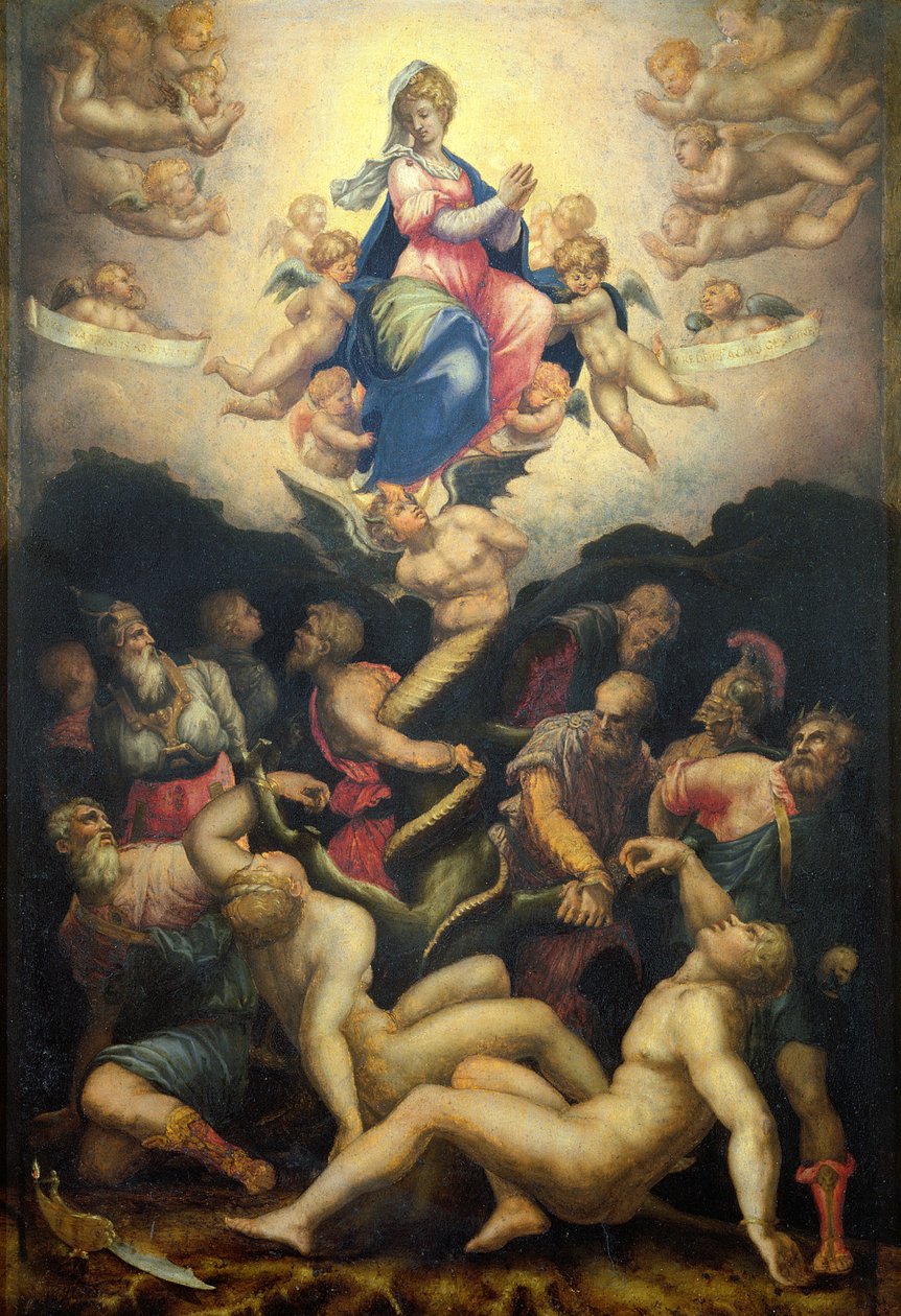 Alegorie Neposkvrněného početí (panel) od Giorgio Vasari