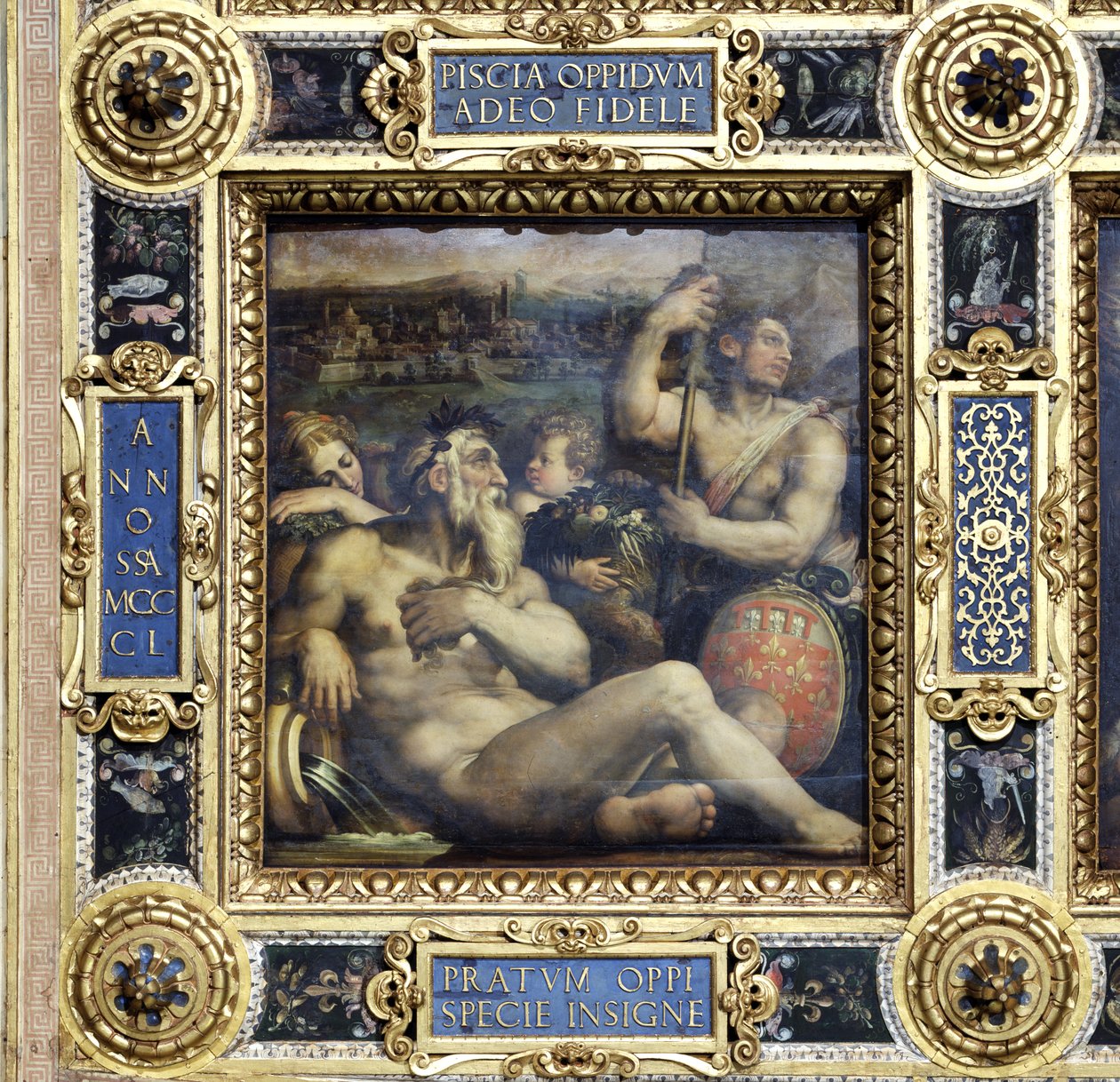 Alegorie města Prato ze stropu Salone dei Cinquecento, 1565 (panel) od Giorgio Vasari