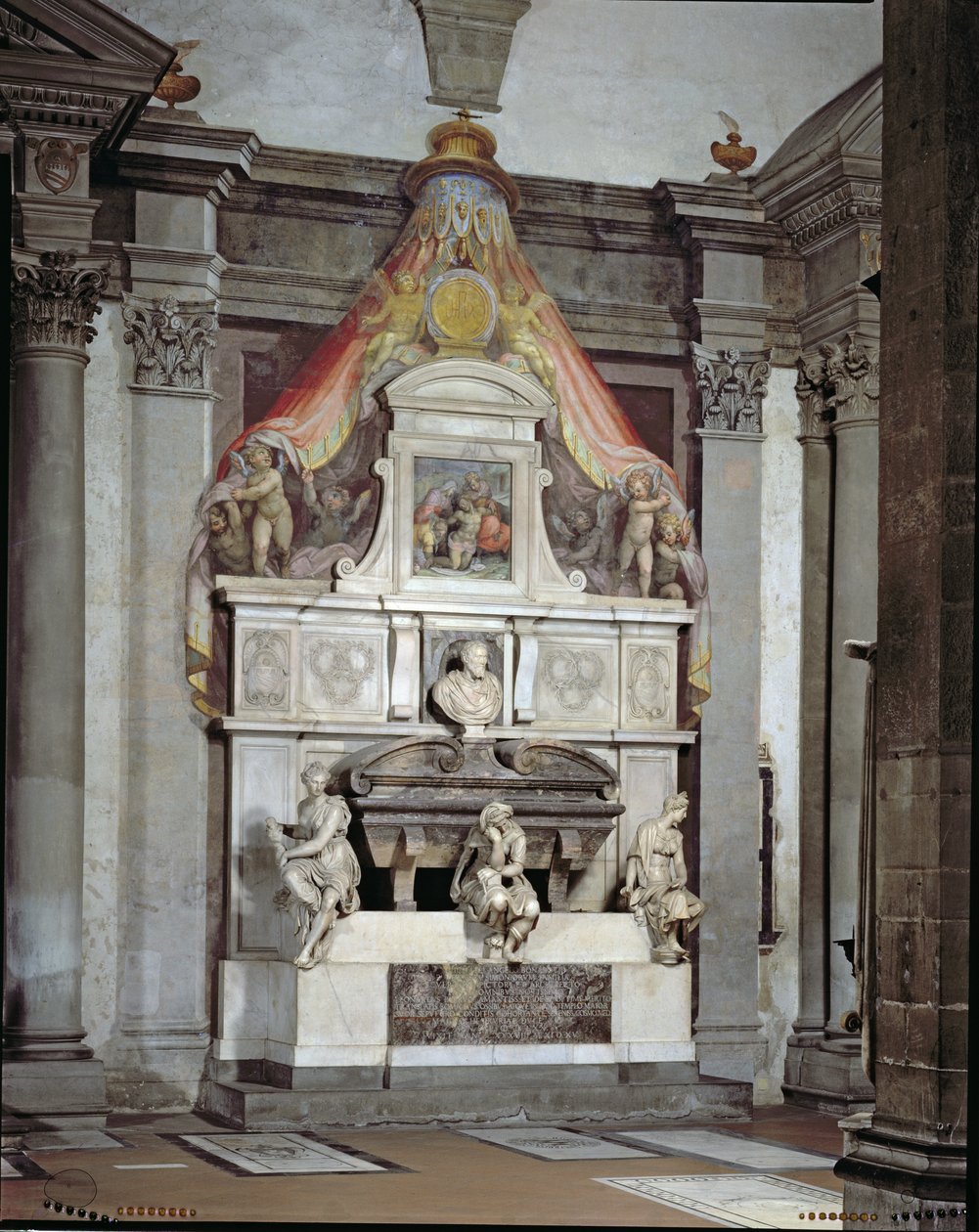 Památník Michelangelo Buonarroti (1475-1564) (mramor) od Giorgio Vasari