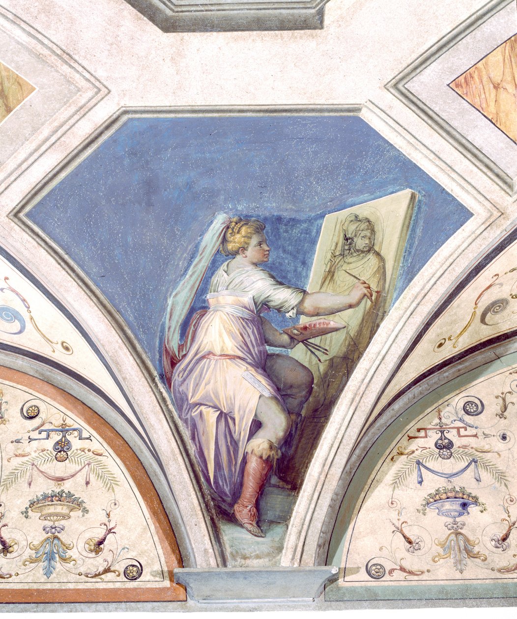 Malba, The Four Arts, Peduccio, Camera della Fama, 1542 od Giorgio Vasari