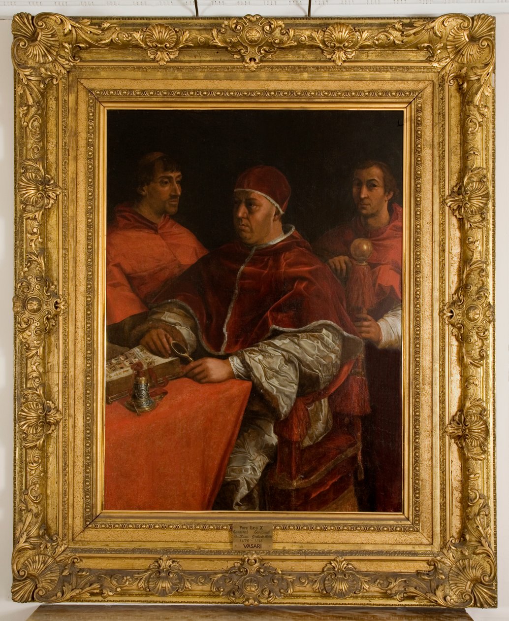 Papež Lev X. se dvěma kardinály, po Raphaelovi od Giorgio Vasari