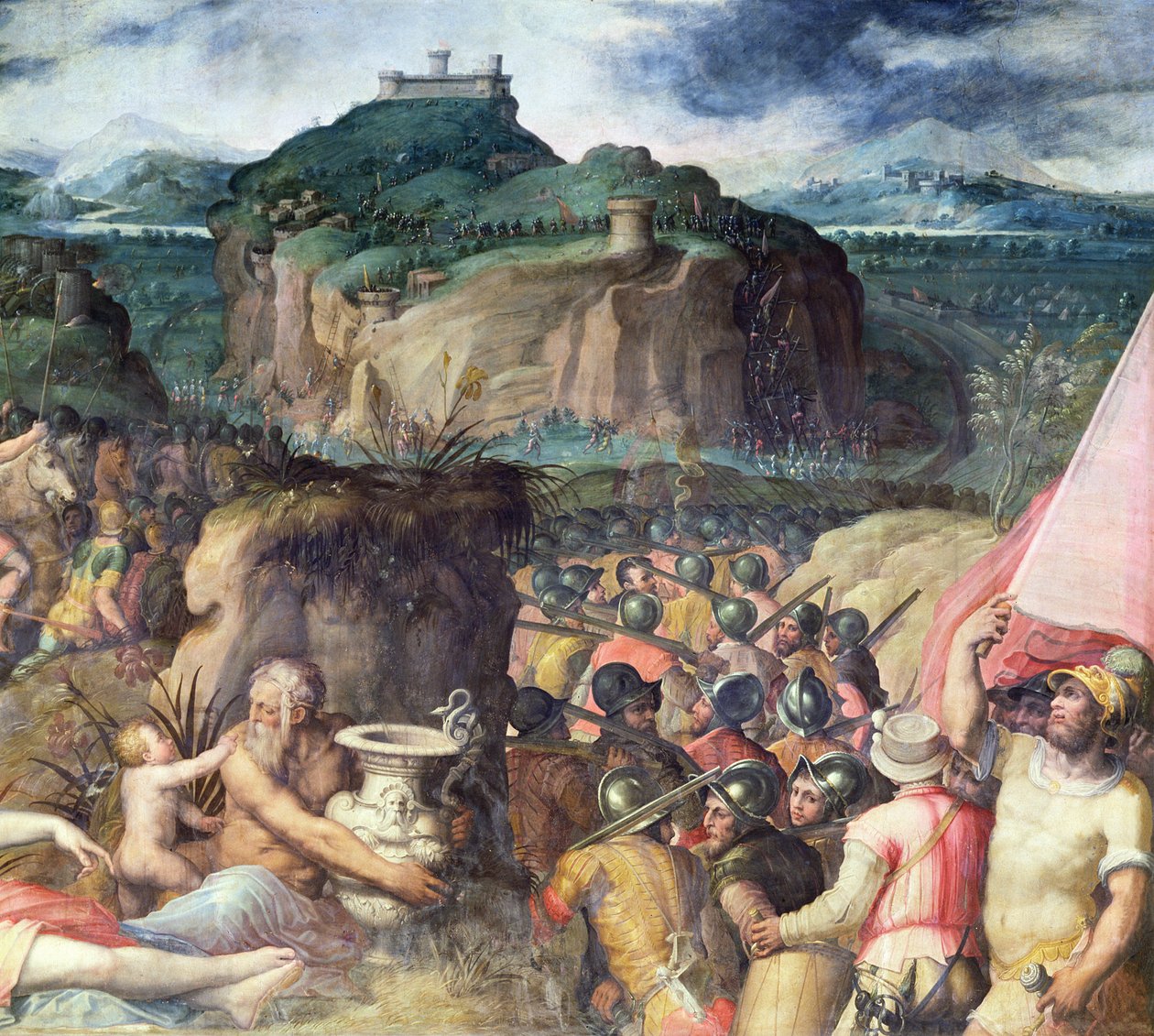 Obléhání San Lea (detail) (viz 139095) od Giorgio Vasari
