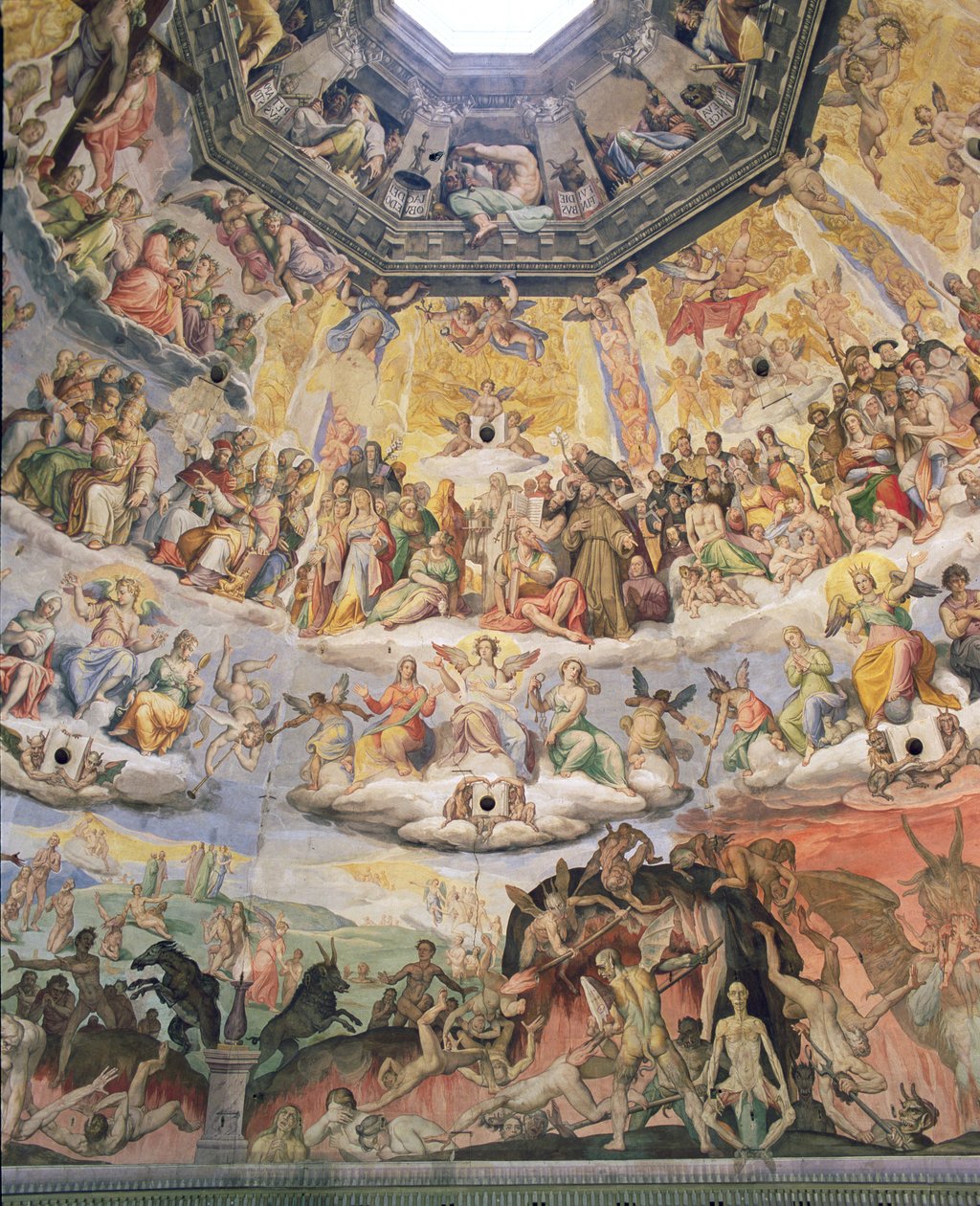 Poslední soud, detail z kopule Duomo, 1572-79 od Giorgio Vasari