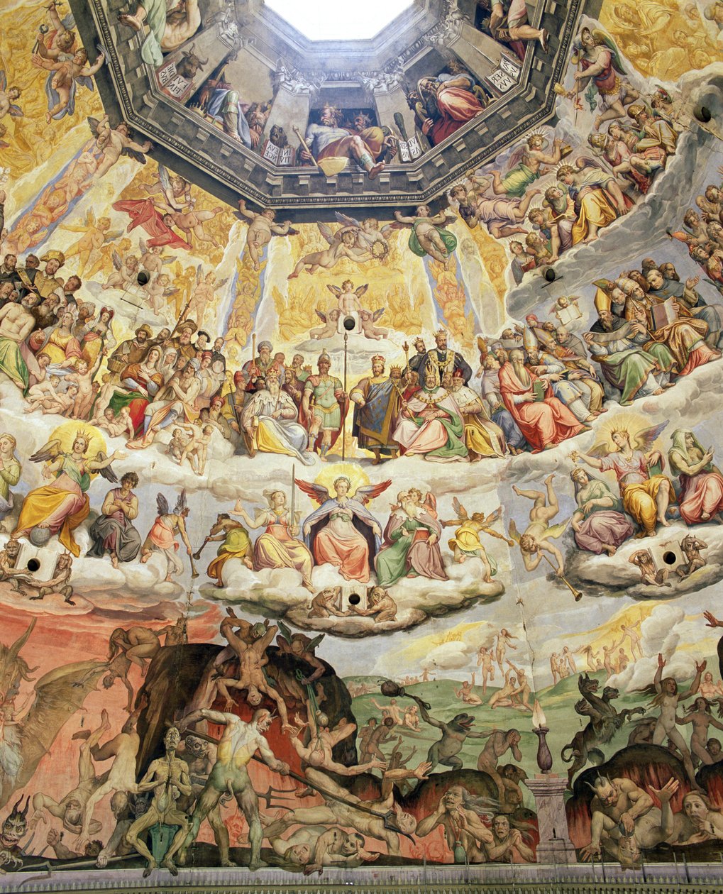 Poslední soud, detail z kopule Duomo, 1572-79 od Giorgio Vasari