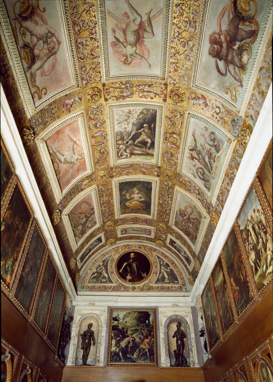 Příběh Prométhea (strop ateliéru Francesca I. Medicejského). od Giorgio (and workshop) Vasari