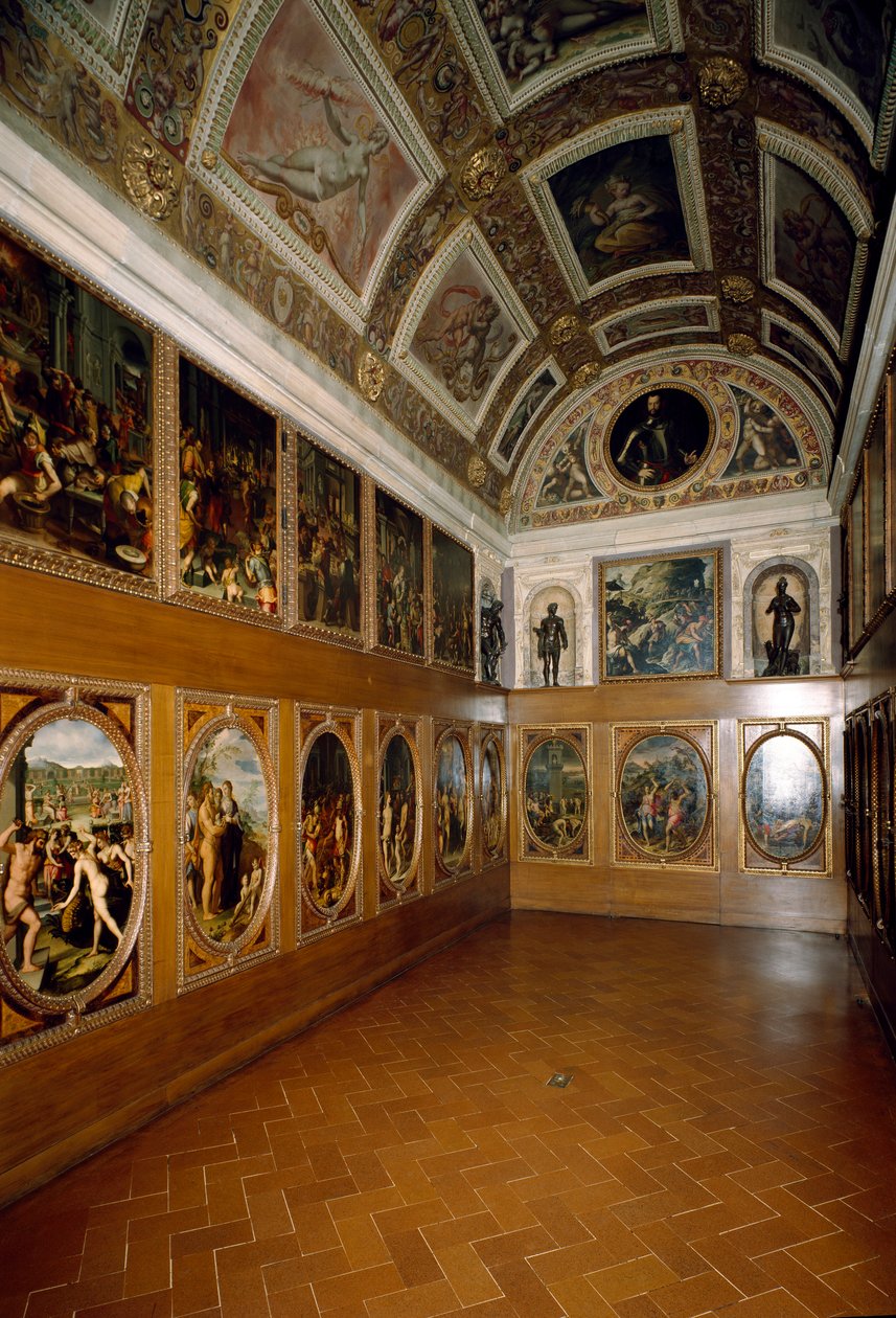 Pohled na Studiolo de Francesco I de Medici od Giorgio (and workshop) Vasari