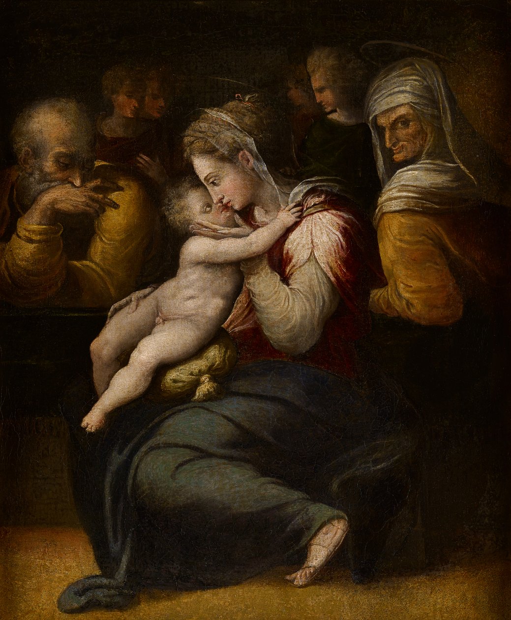 Svatá rodina, kolem roku 1540 (olej na plátně) od Giorgio (attr.to) Vasari