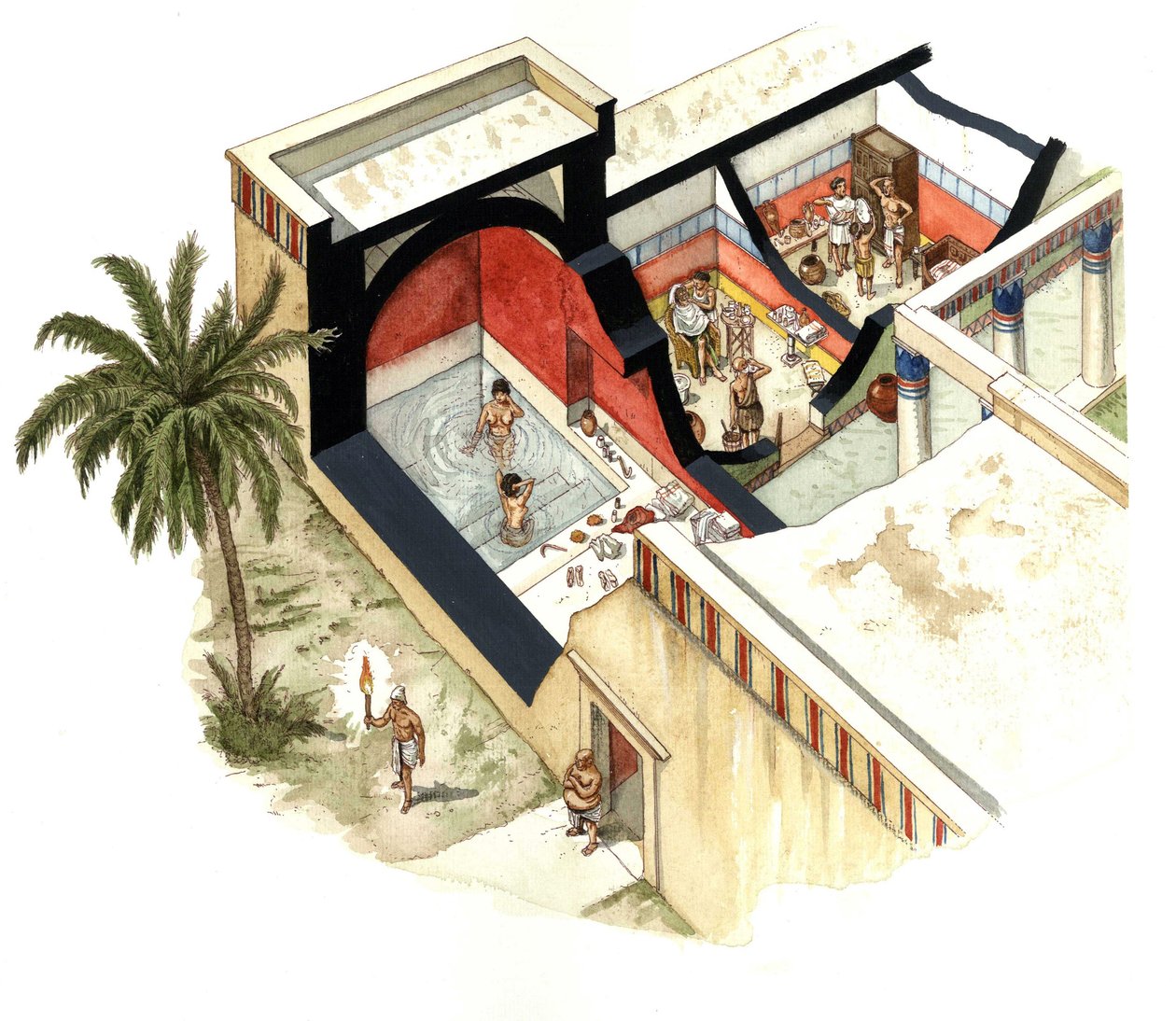 Egyptská antika: Egyptské lázně a lázně v helénistickém období (4.-1. století př. n. l.). od Giorgio Albertini