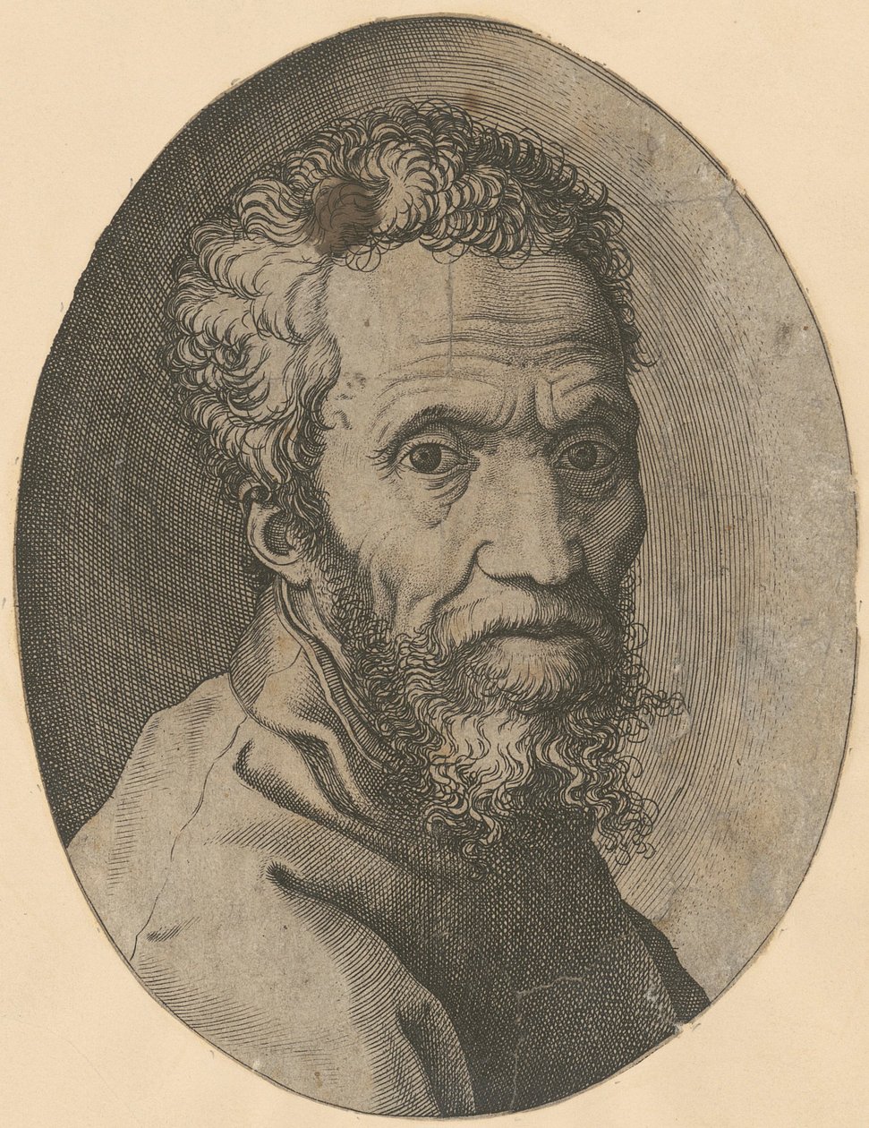 Portrét Michelangela od Giorgio Ghisi