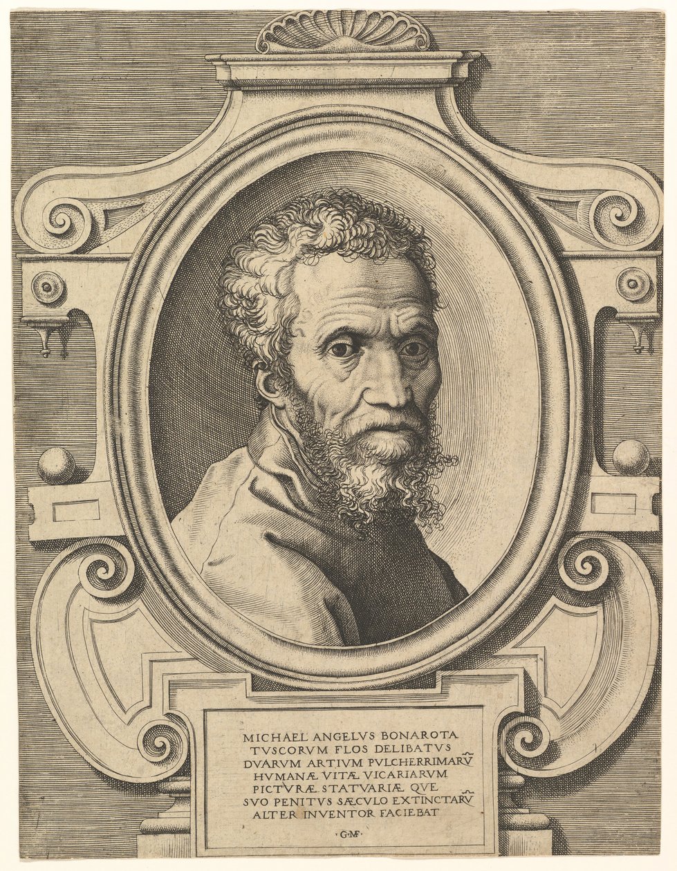 Portrét Michelangela, po roce 1564. od Giorgio Ghisi