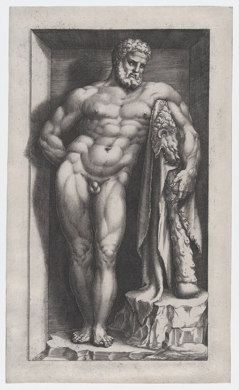 Zrcadlo římské velkoleposti: Farnese Hercules, 16. stol., 16. stol. od Giorgio Ghisi