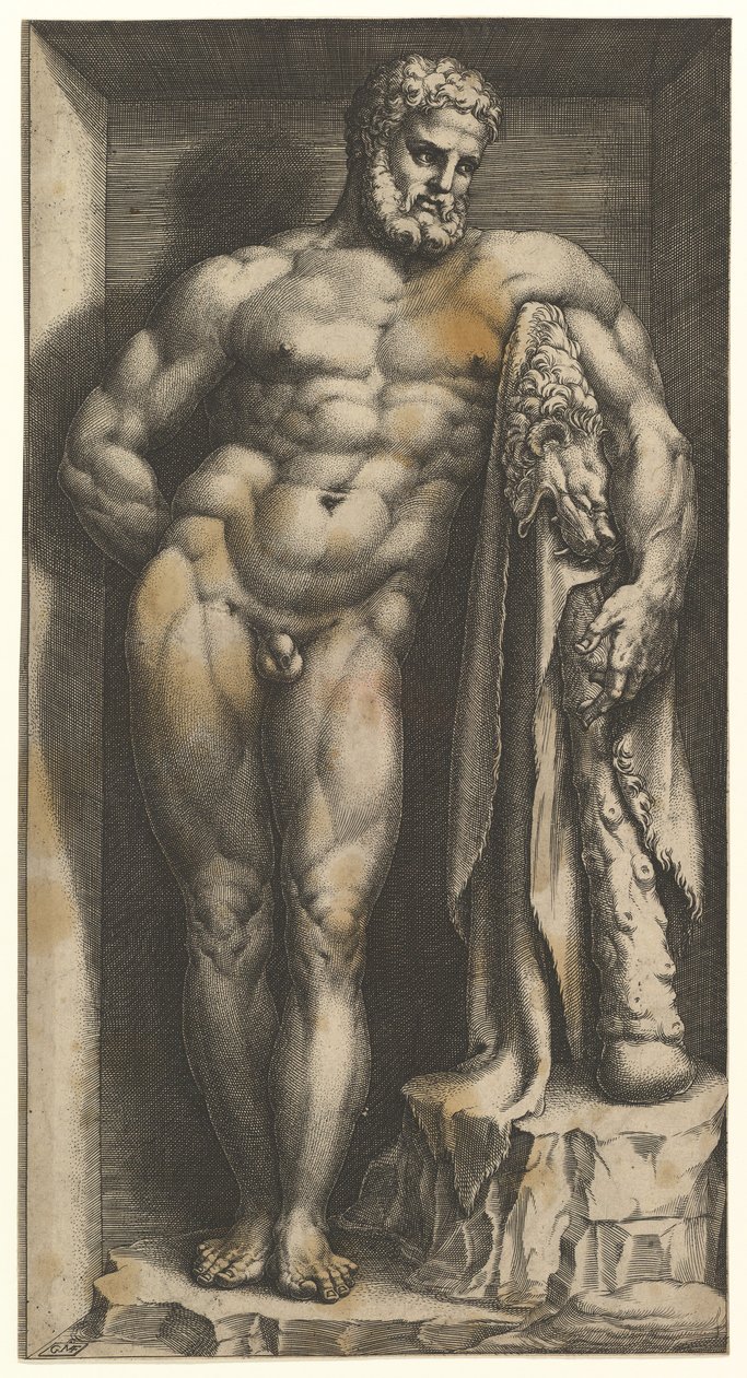 Farnese Hercules, pozdní 1570. od Giorgio Ghisi
