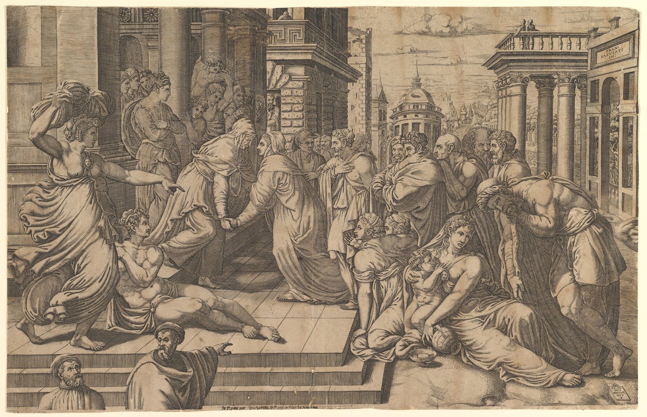 Navštívení, 1540-50. od Giorgio Ghisi
