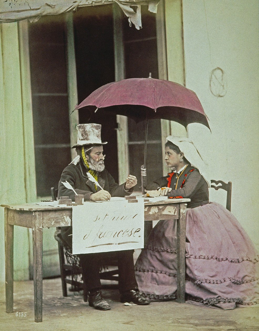 Veřejný spisovatel v Neapoli, kolem 1860-80 (tisk alba) od Giorgio Sommer