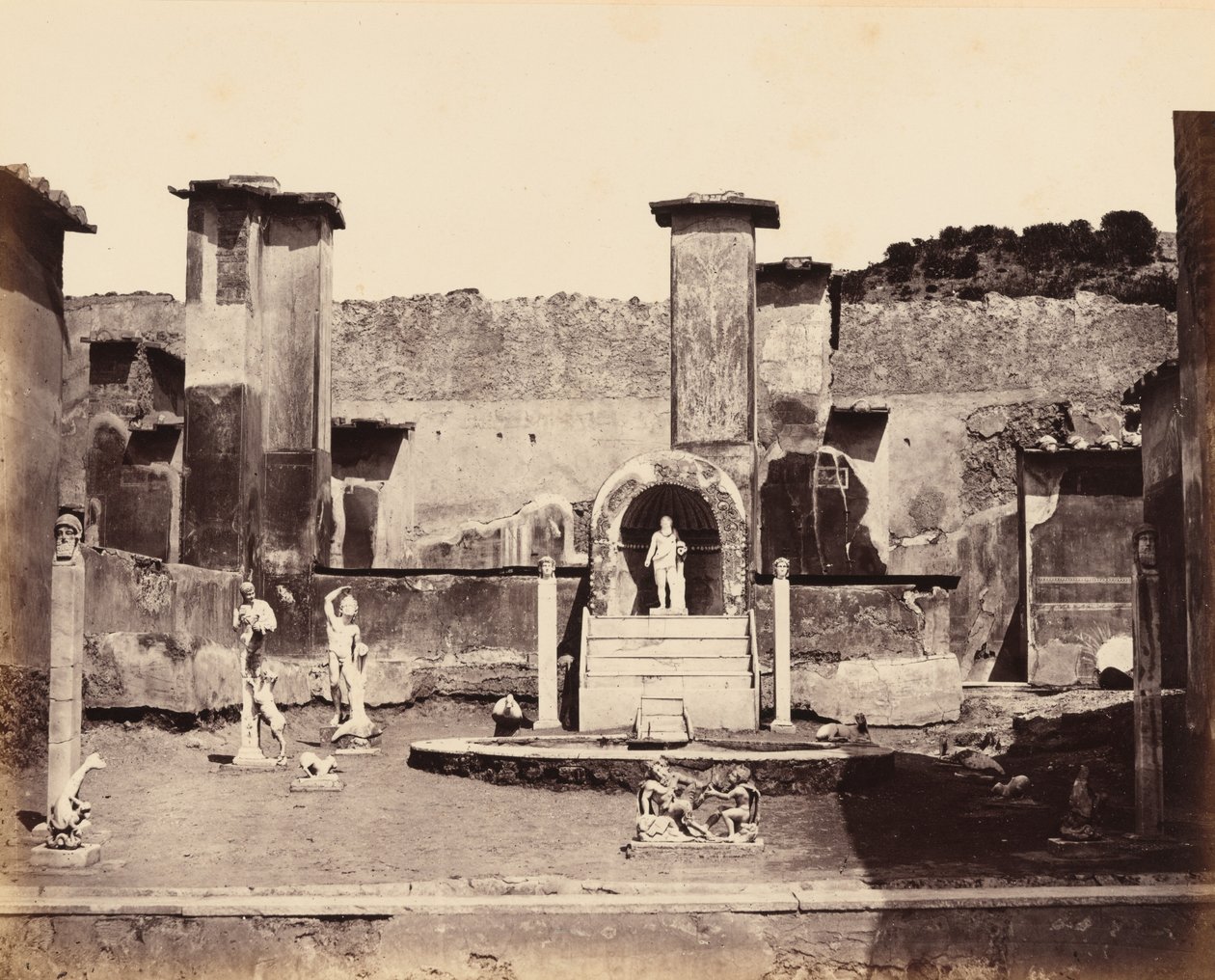 Dům Marka Lukrécia, Pompeje, asi 1870 (foto) od Giorgio Sommer