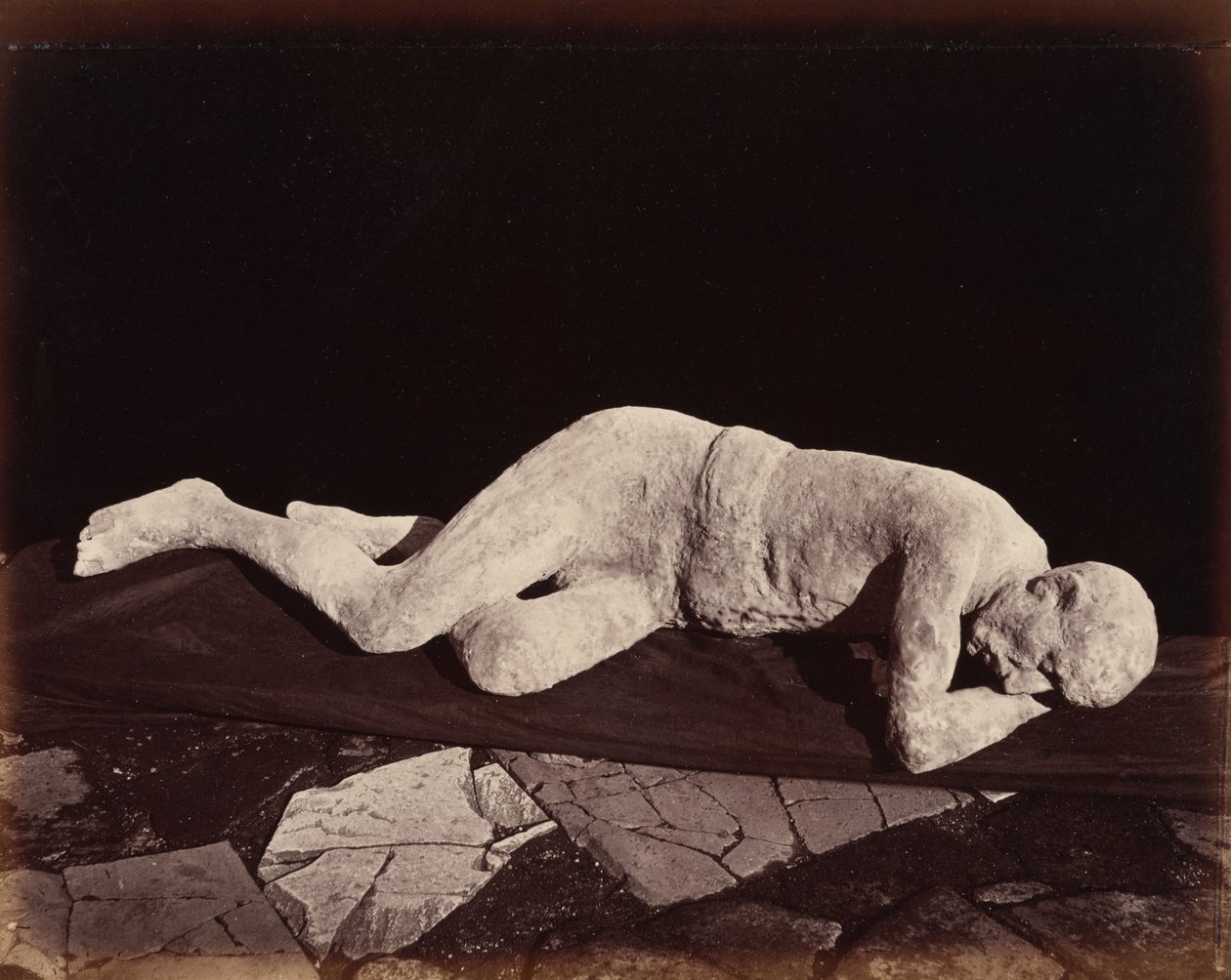 Lidský odlitek, Pompeje,1873 (foto) od Giorgio Sommer