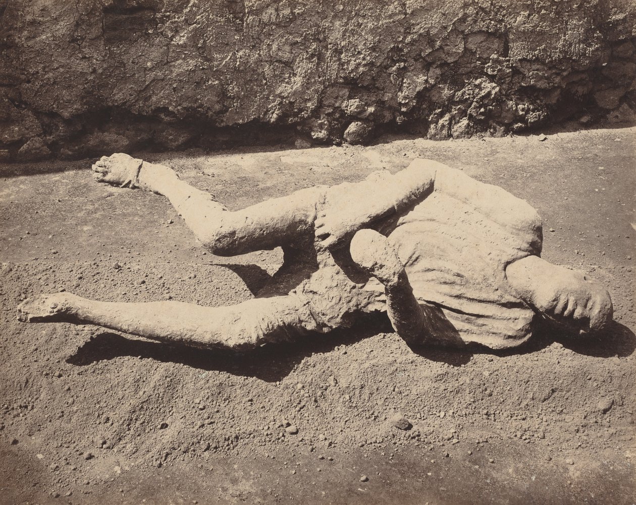 Lidský odlitek, Pompeje,1873 (foto) od Giorgio Sommer