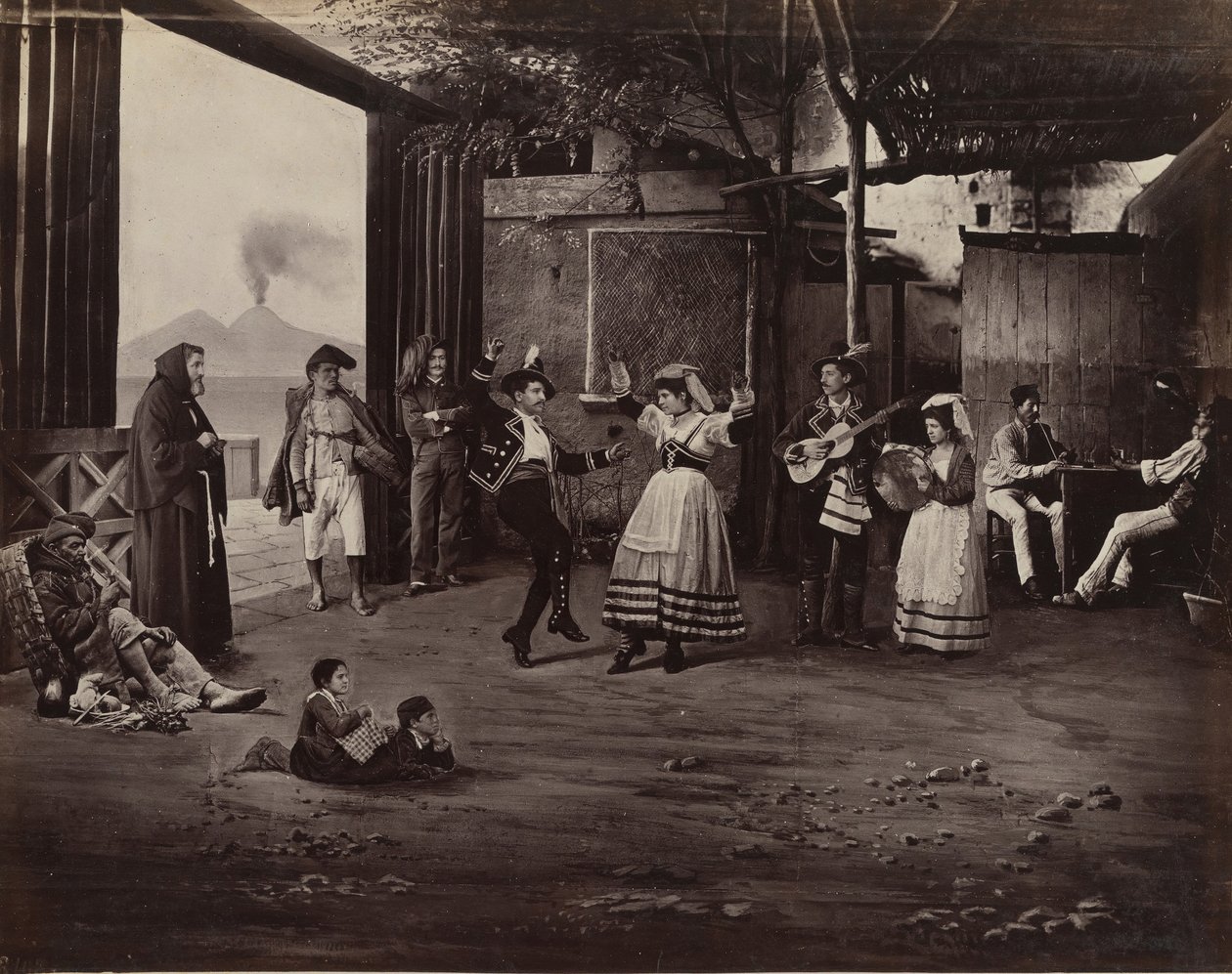 Neapol Tarantella, ca. 1870. od Giorgio Sommer