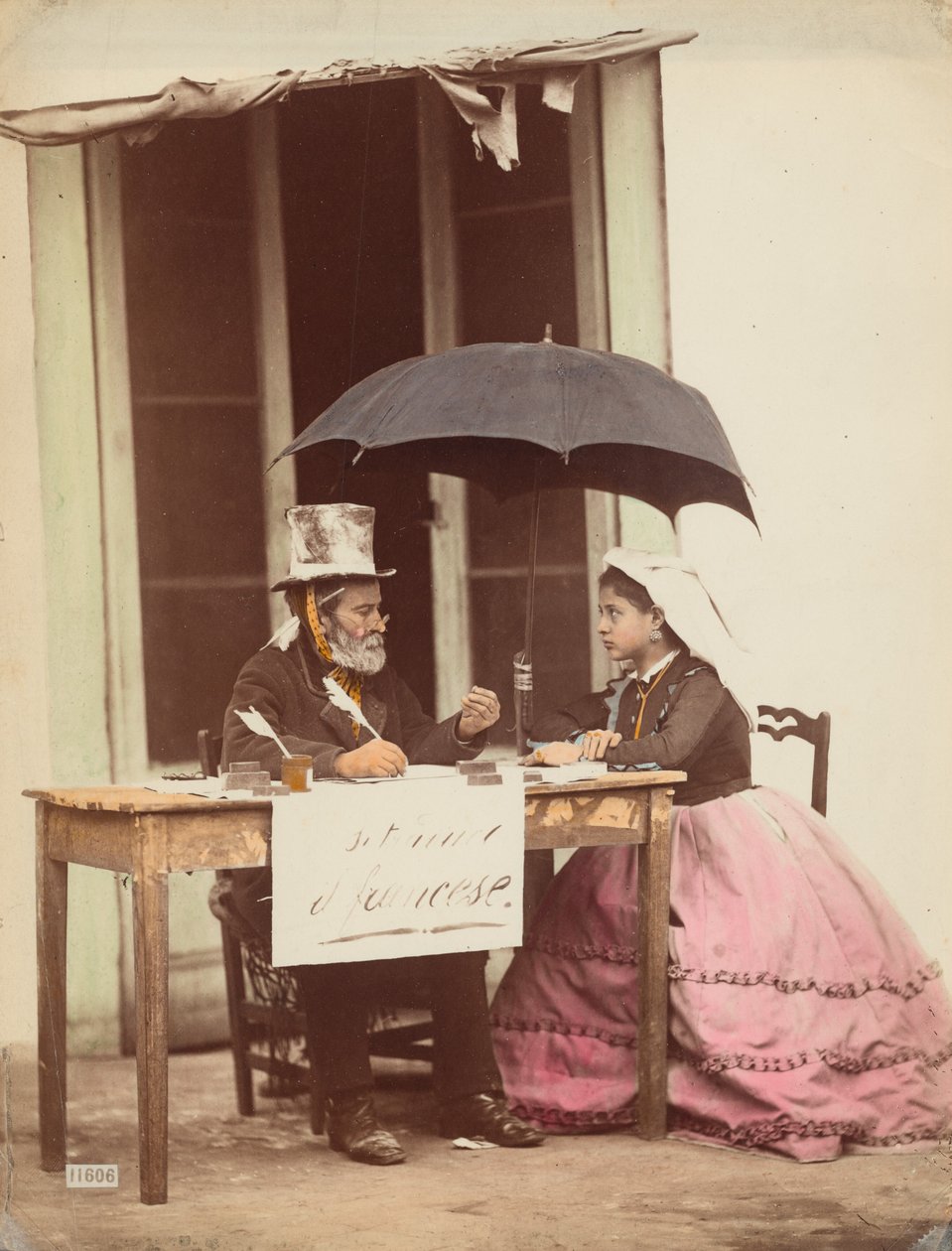 Veřejný spisovatel, Neapol,1865-1870 (foto) od Giorgio Sommer