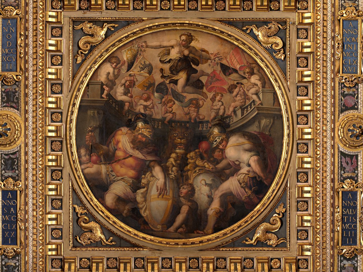 Alegorie čtvrtí Santo Spirito a Santa Croce od Giorgio Vasari