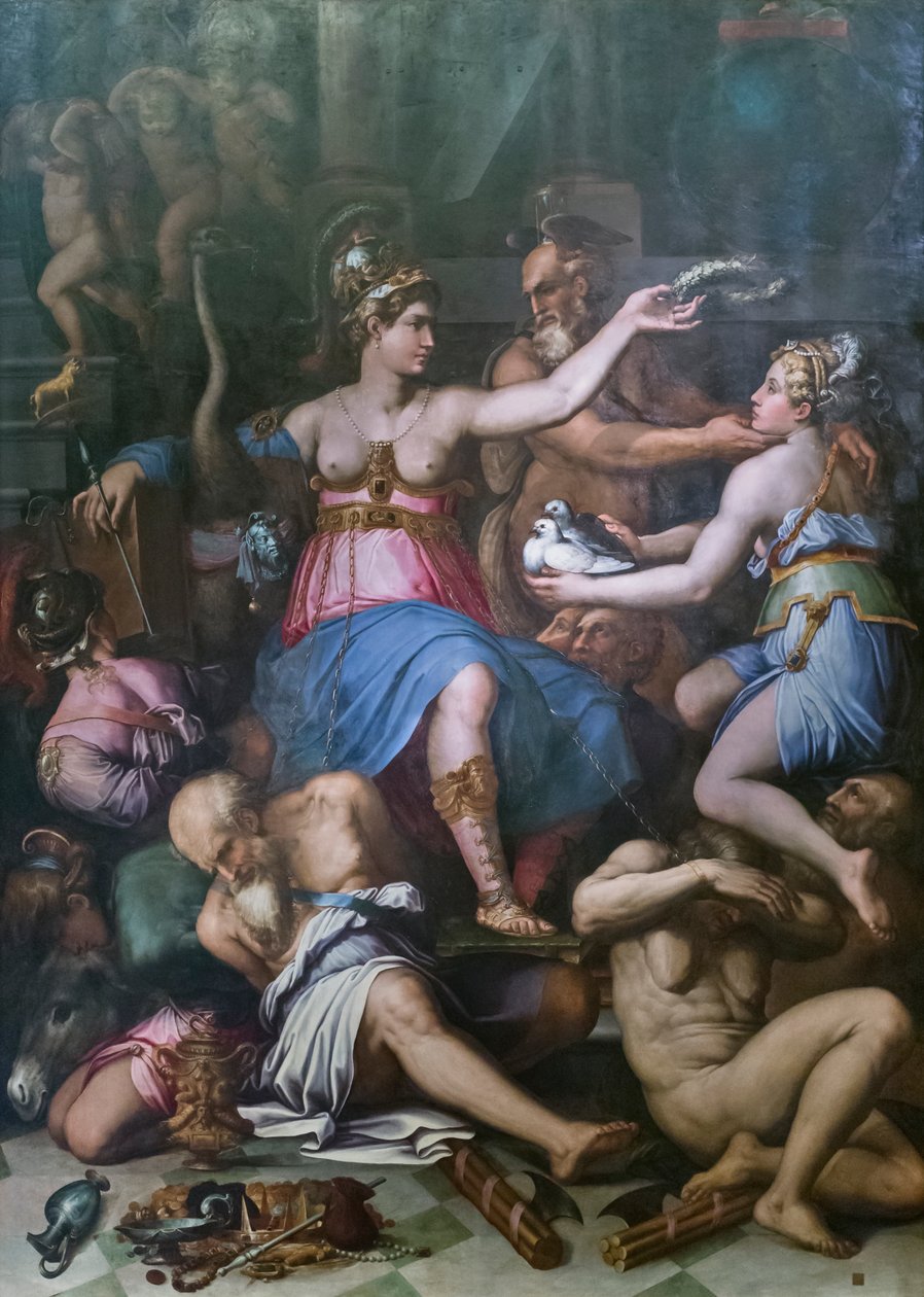 Alegorie spravedlnosti, pravdy a neřestí od Giorgio Vasari