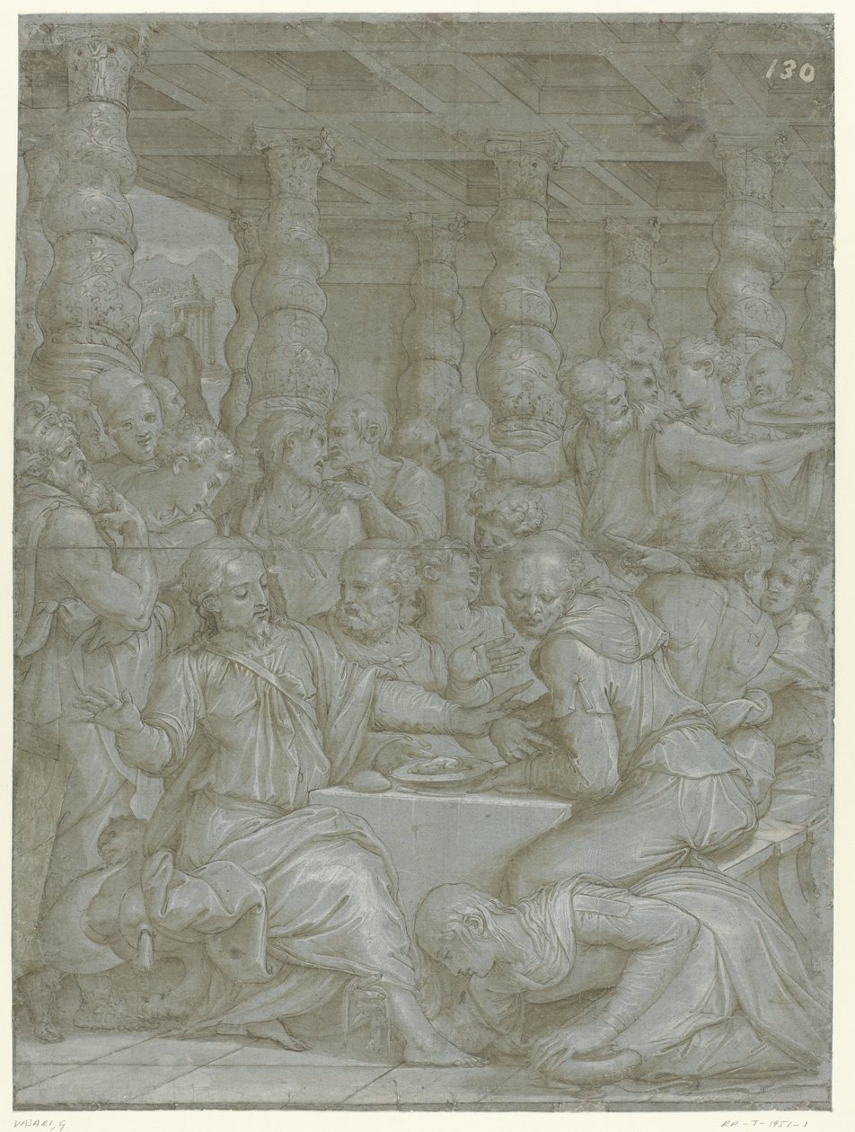 Kristus v domě Šimona Farizea od Giorgio Vasari