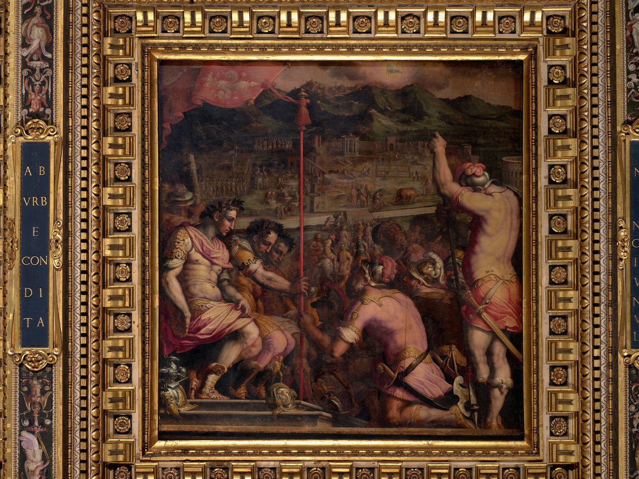 Založení Florentie, římské osady od Giorgio Vasari
