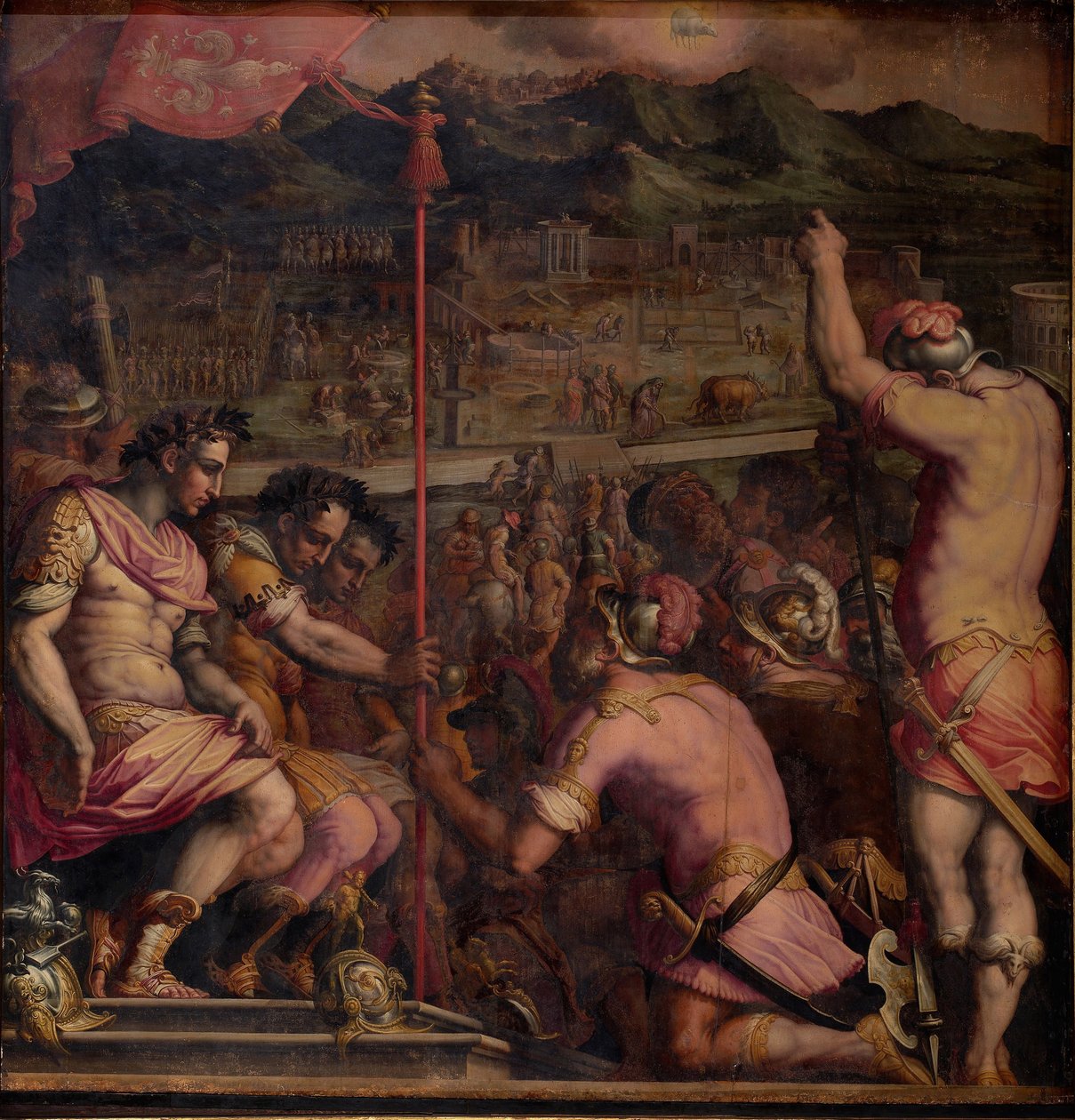 Založení Florencie, římské osady, 1563-1565 od Giorgio Vasari