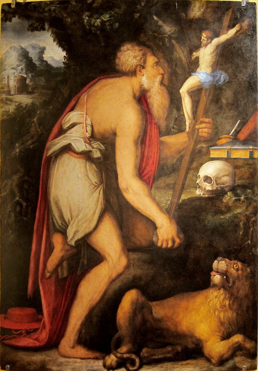 Francouzsky: Saint Jérôme en méditation. od Giorgio Vasari