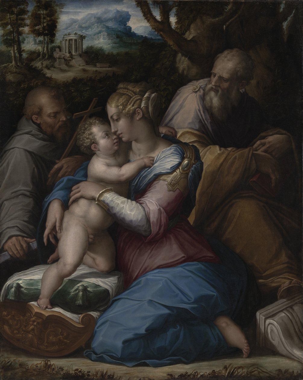 Svatá rodina se svatým Františkem od Giorgio Vasari
