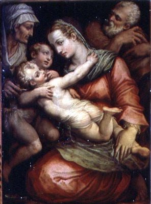 Svatá rodina se svatou Annou a svatým Janem Křtitelem od Giorgio Vasari