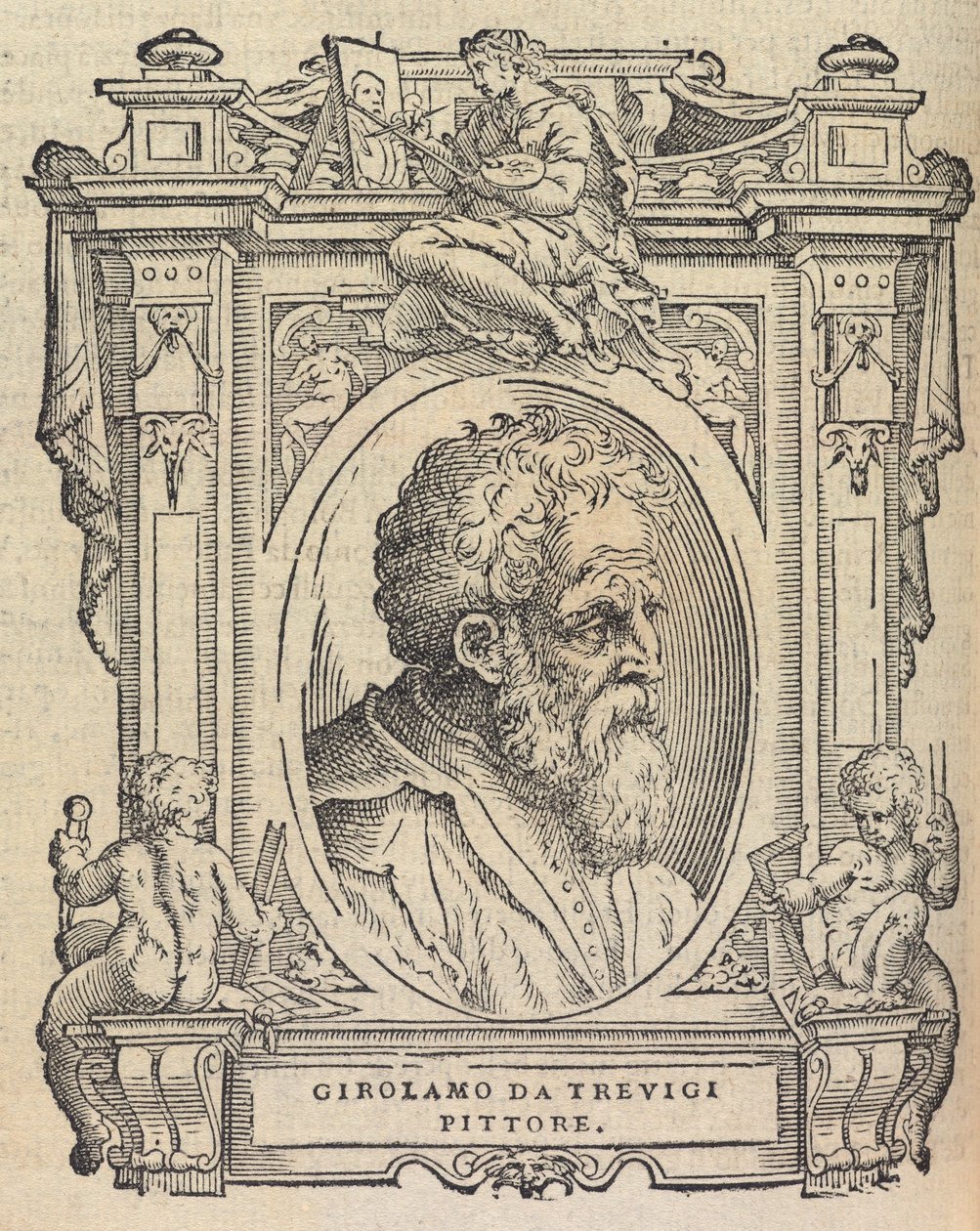 Houghton Typ 525 68.864 - Vasari, Životy - Girolamo da Trevigi od Giorgio Vasari