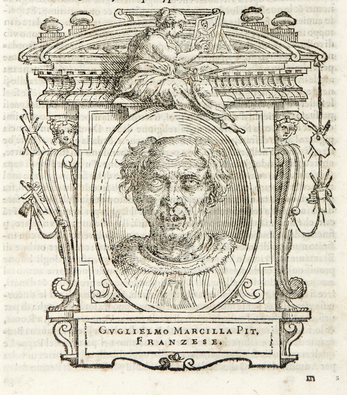 Milán, Biblioteca Braidense, Vite de piv excellent, Giorgio Vasari 1568, Guglielmo Marcilla od Giorgio Vasari